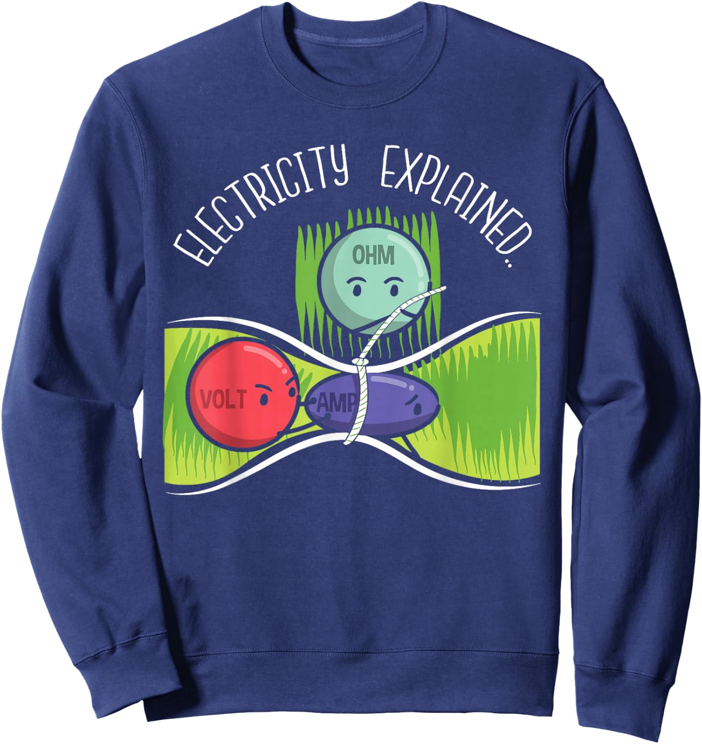 Electrical installer Electricity explains electrician Sweatshirt - Sweatshirt | Navy