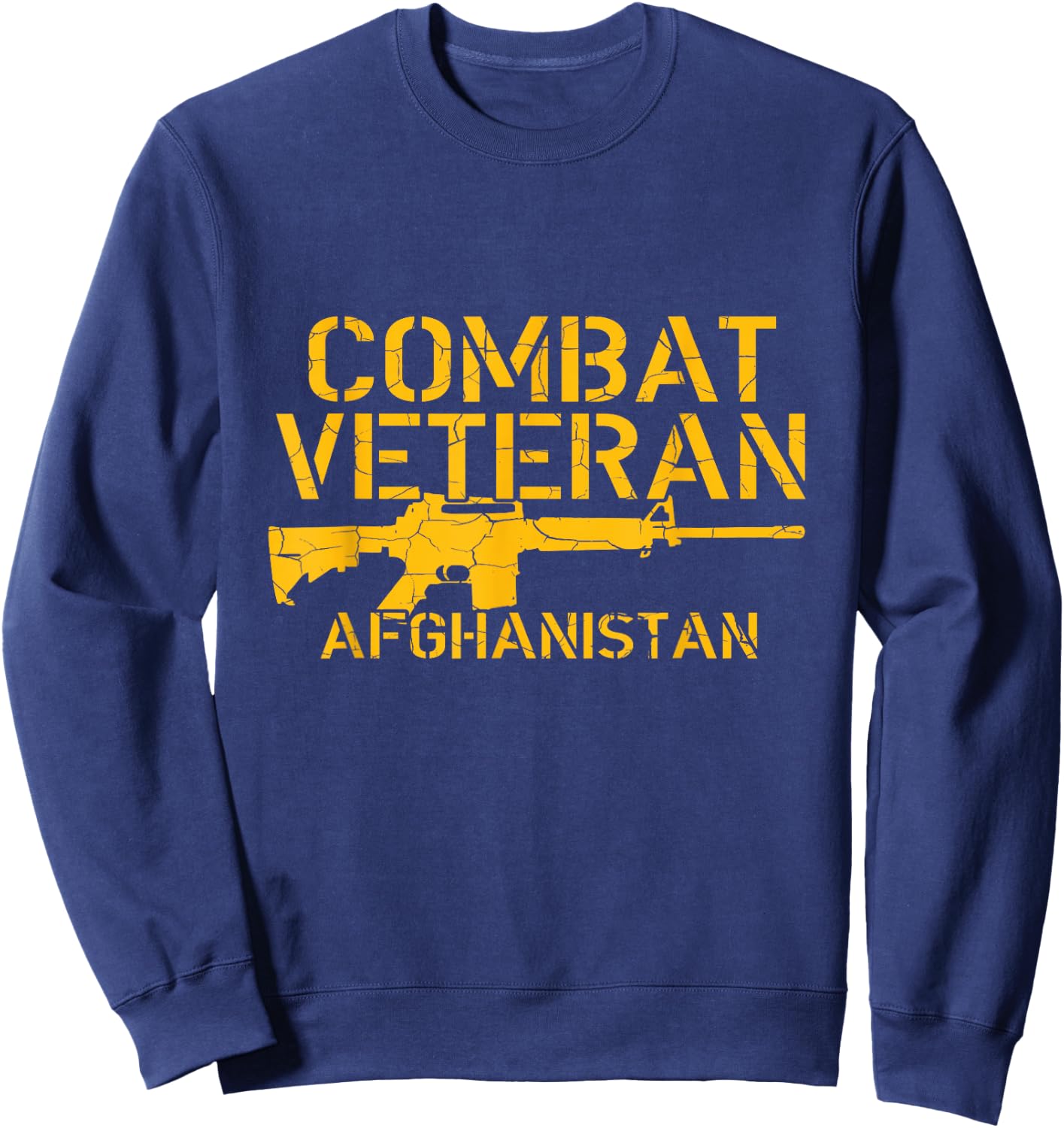 Combat Veteran Afghanistan T Shirt Sweatshirt - Sweatshirt | Navy