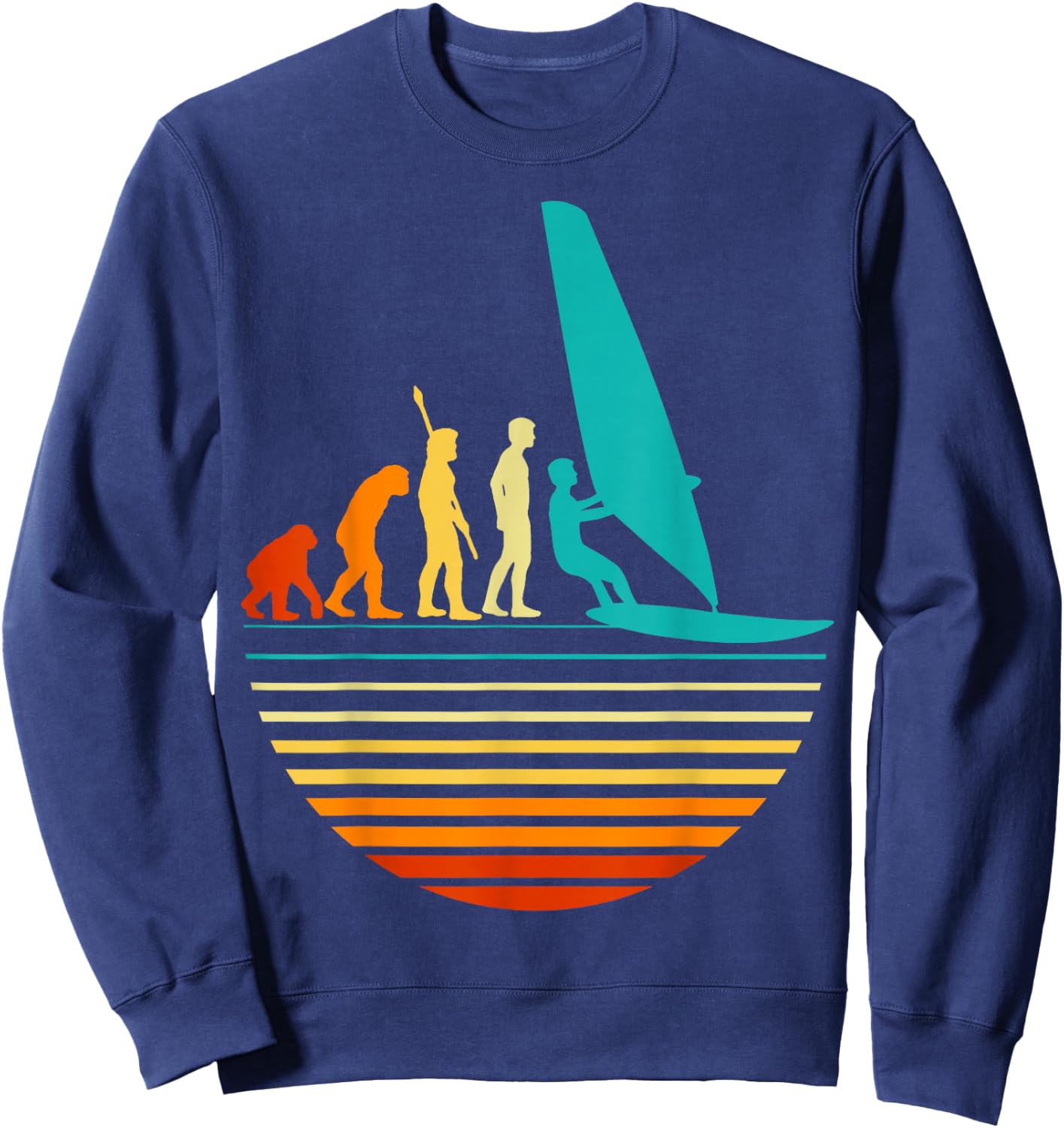 Windsurfer Evolution Windsurfing Sweatshirt - Sweatshirt | Navy