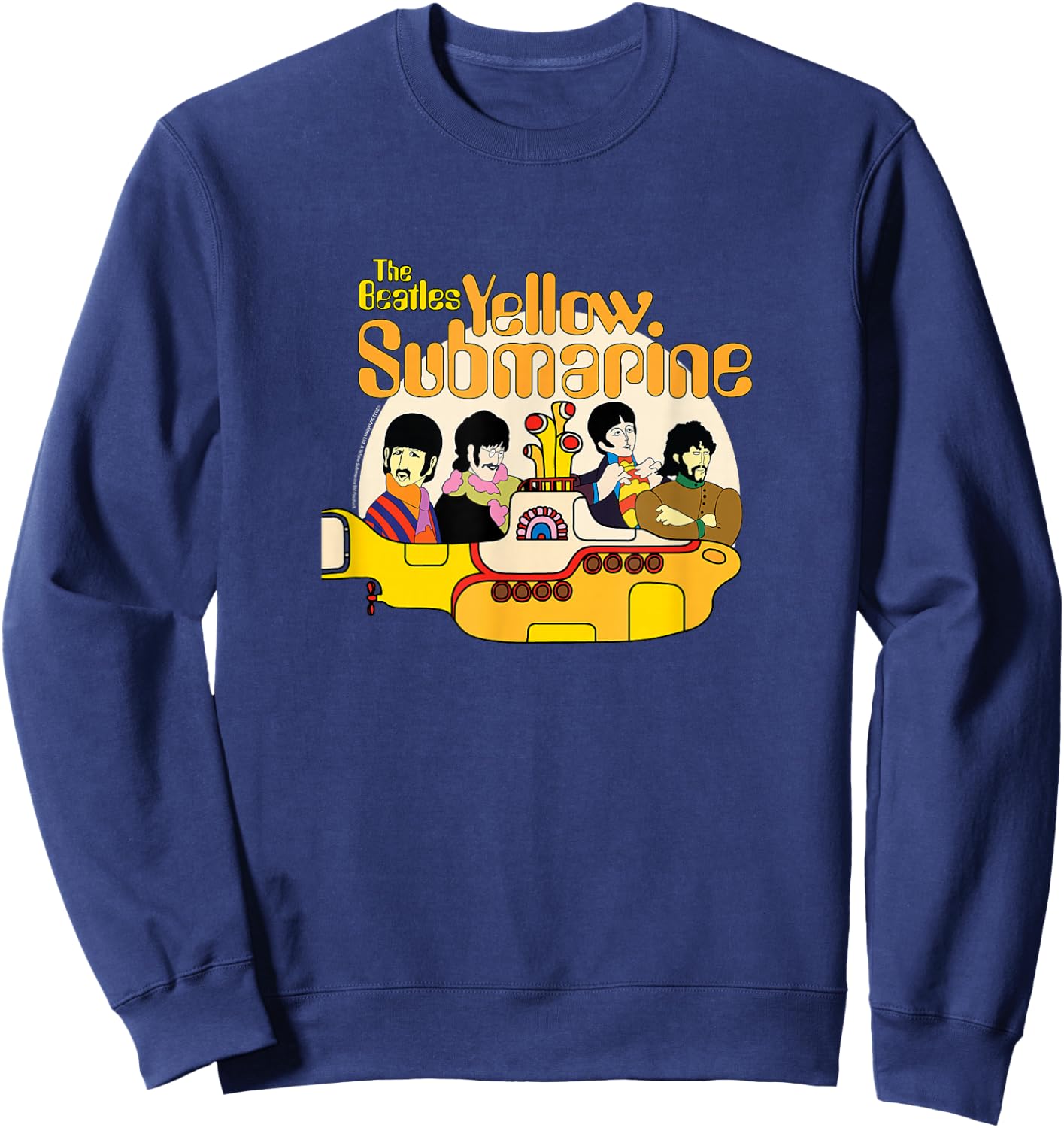 The Beatles - We All Live In A Yellow Submarine Sweatshirt - Sweatshirt | Navy