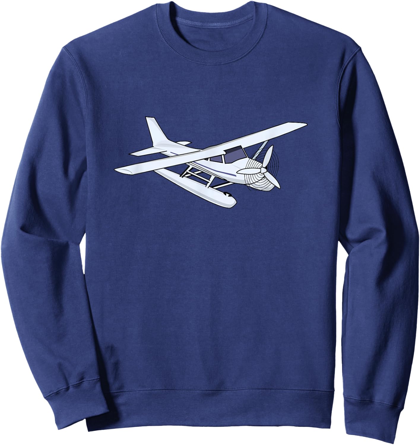 Float Plane Aeroplane Aviation Sweatshirt - Sweatshirt | Navy
