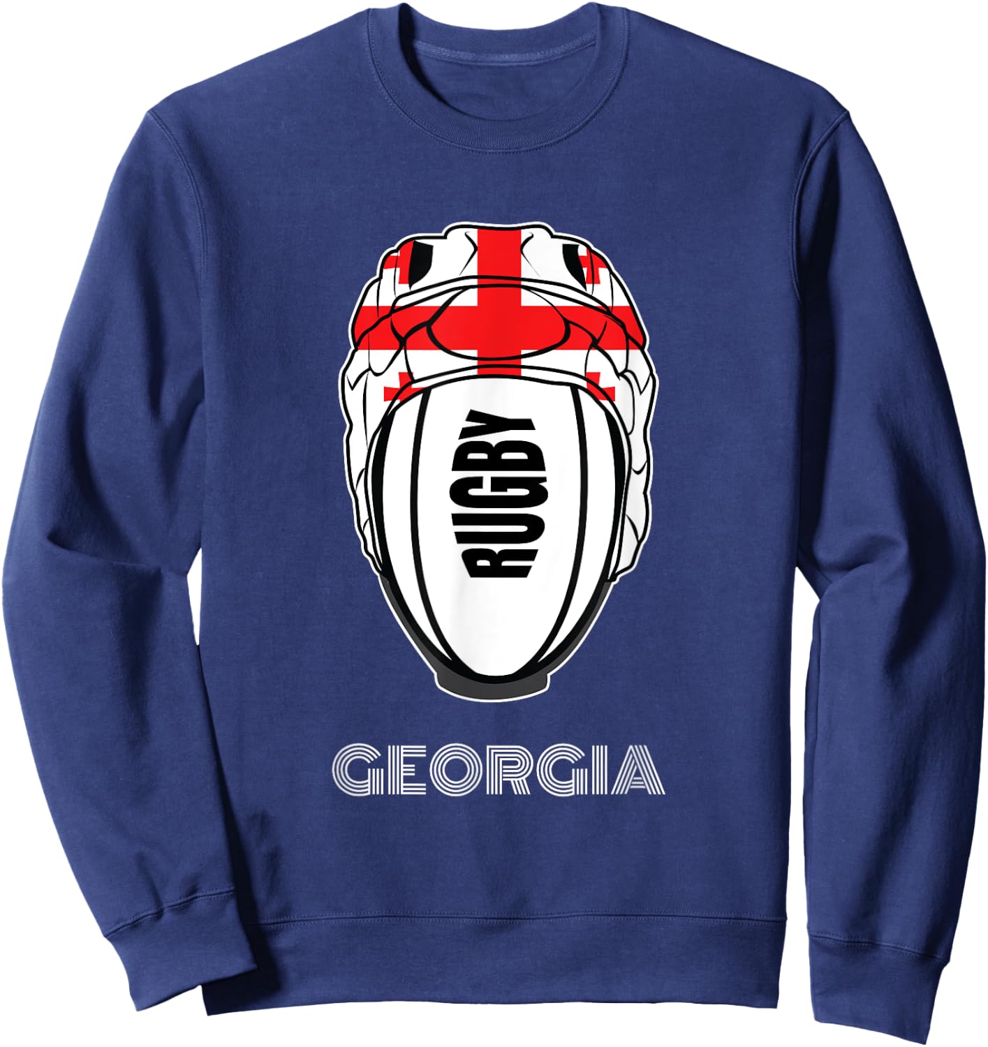 Georgia Rugby Union Jersey 2019 Fans Kit Georgian Supporters Sweatshirt - Sweatshirt | Navy