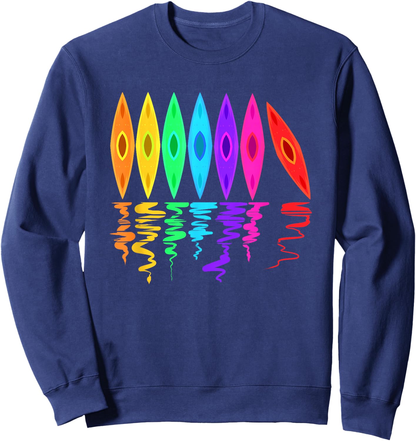 Kayak Colourful Kayaks for Kayakers Paddle Club Canoe Sweatshirt - Sweatshirt | Navy