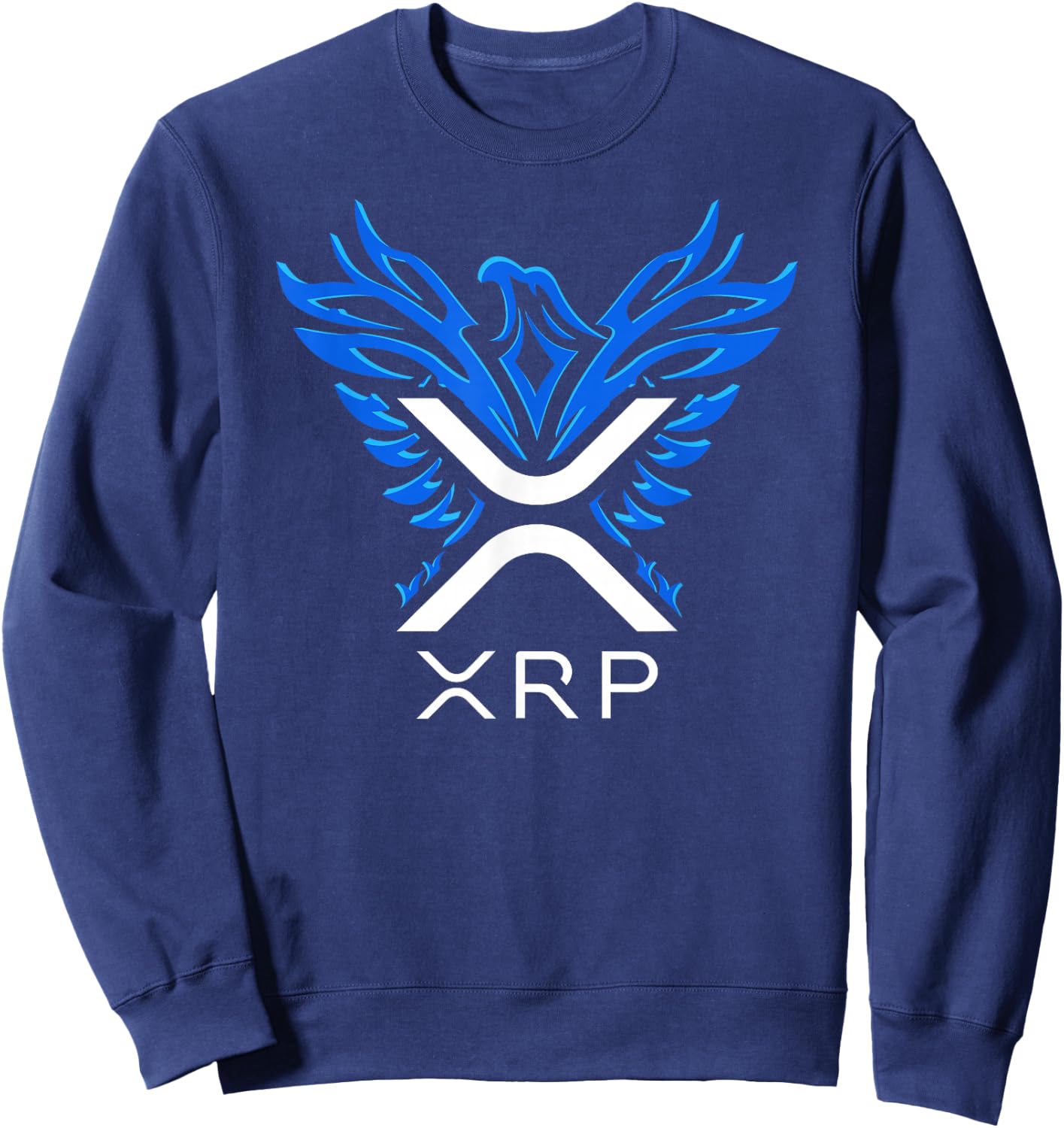 Rising Phoenix XRP Cryptocurrency Sweatshirt - Sweatshirt | Navy