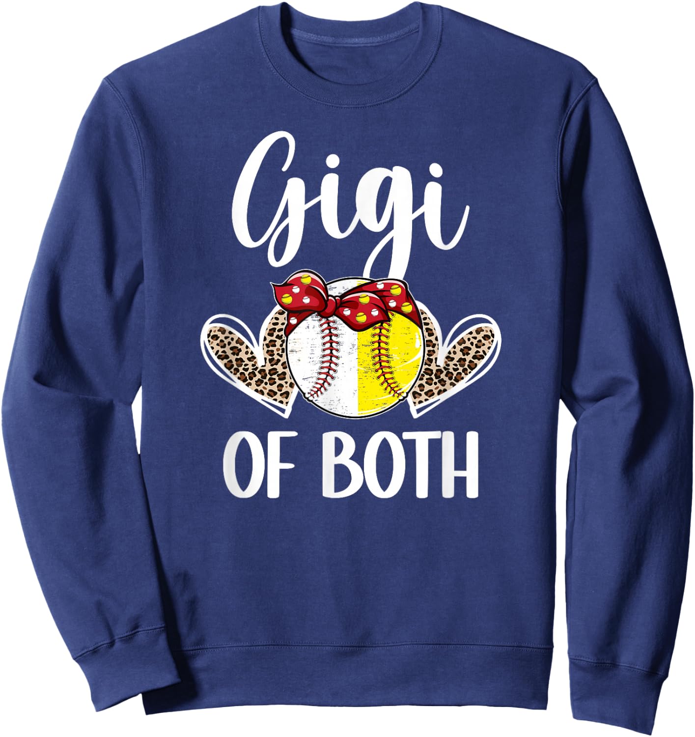 Gigi Of Both Baseball Softball Gigi Of Ballers Sweatshirt - Sweatshirt | Navy