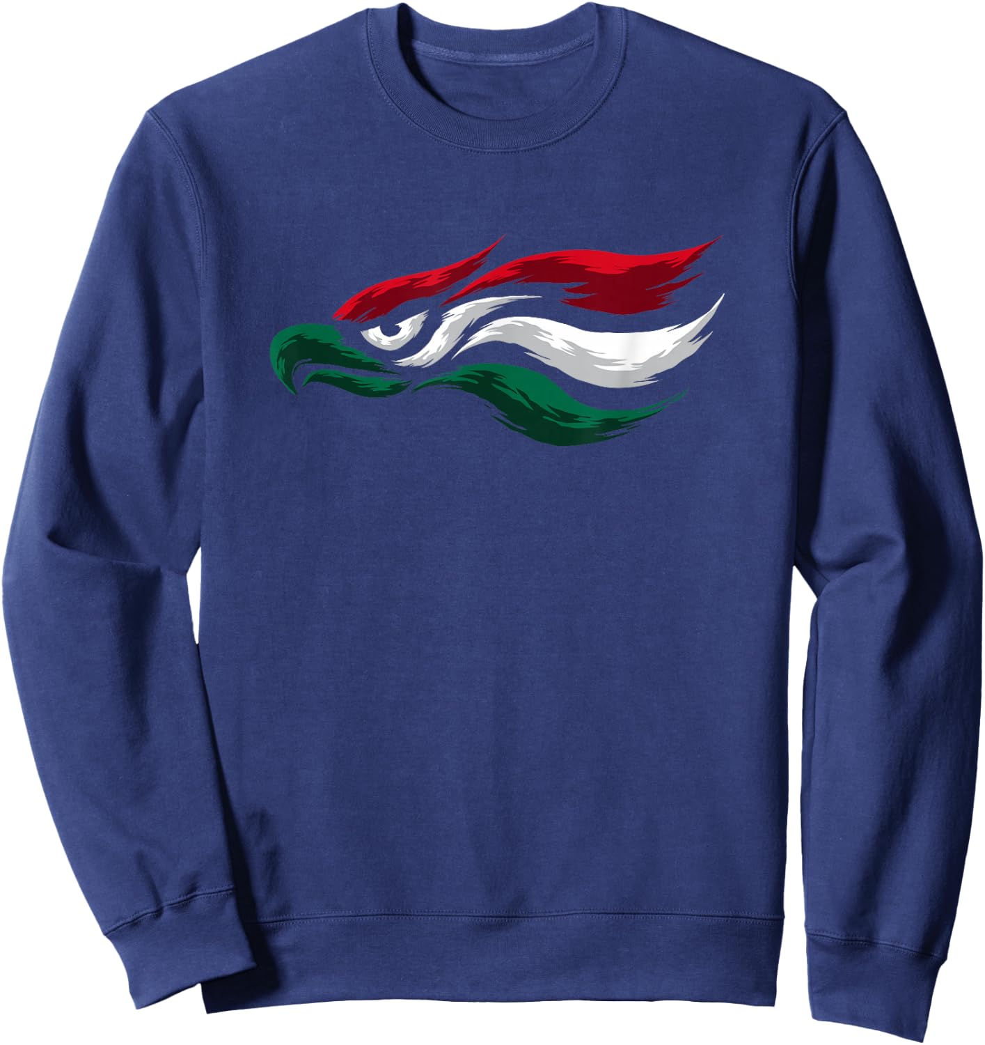 Mexican Eagle With Mexico Flag - Hecho En Mexico Sweatshirt - Sweatshirt | Navy