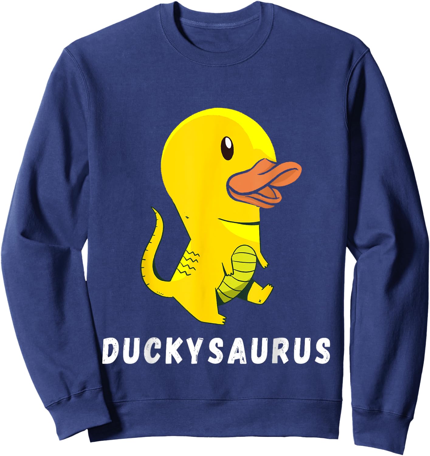 Rubber Duck Dinosaur Funny Rubber Duck Dino Ducky T-Rex Sweatshirt - Sweatshirt | Navy