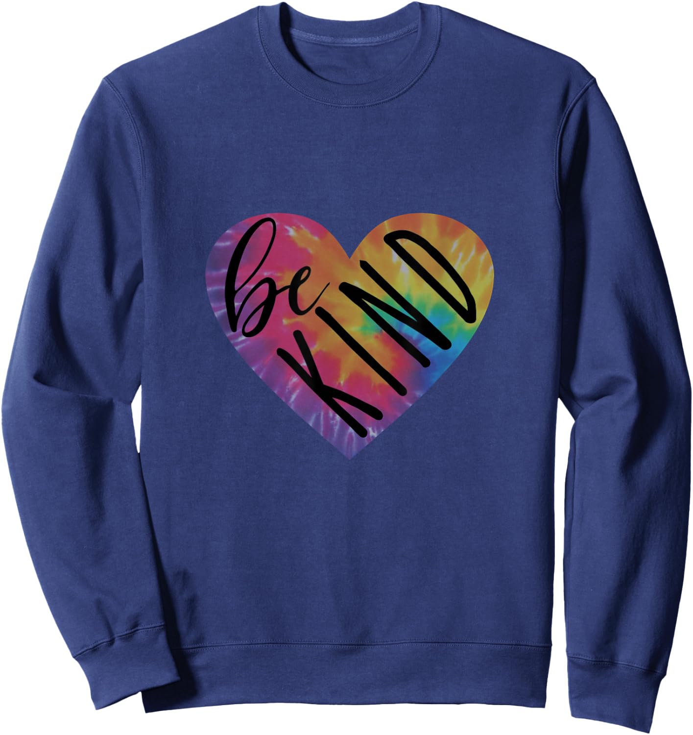 Be Kind Shirt Groovy Tie Dye Flower Power Gift Anti Bullying Sweatshirt - Sweatshirt | Navy