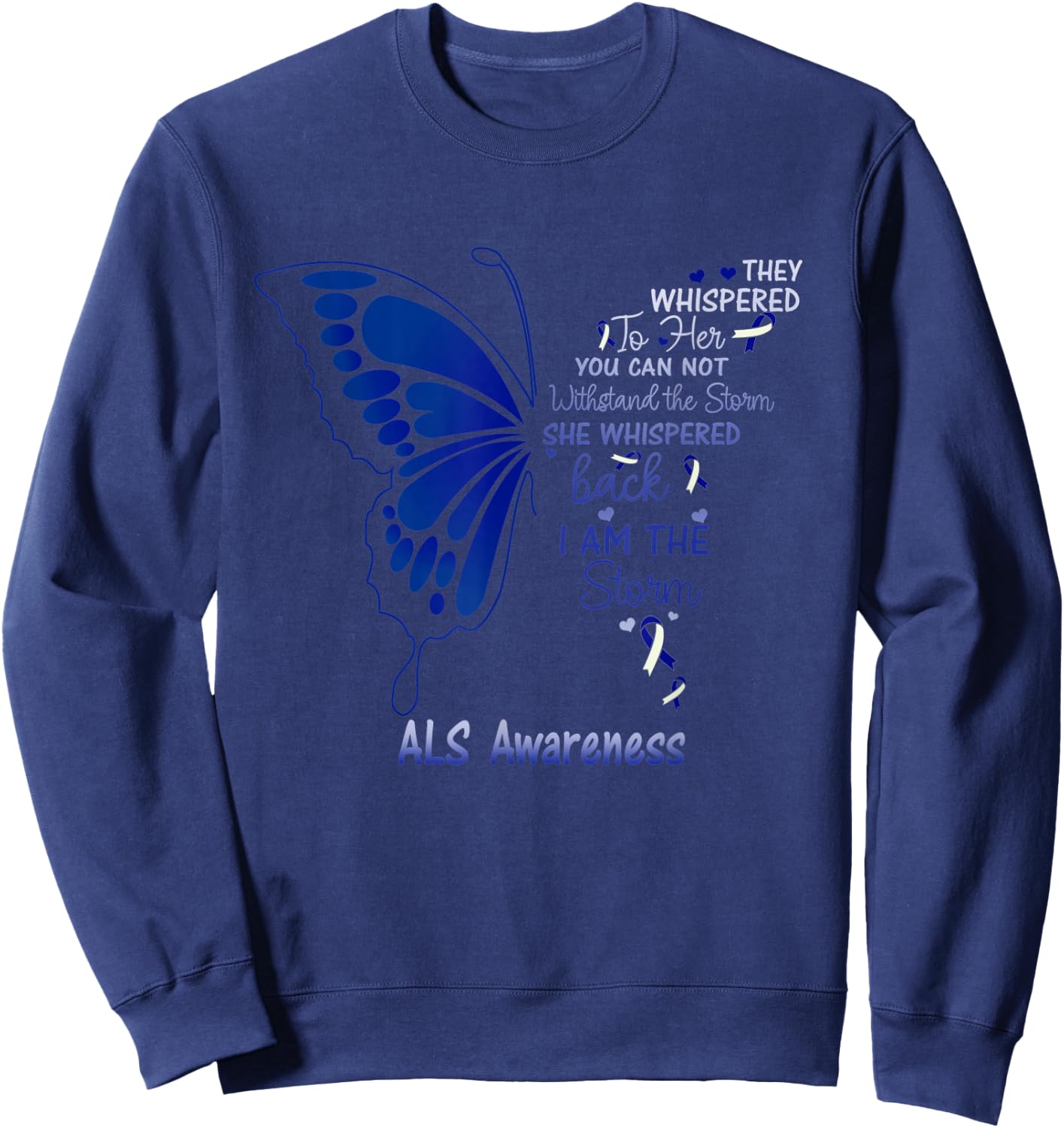 ALS I am the Storm Sweatshirt - Sweatshirt | Navy