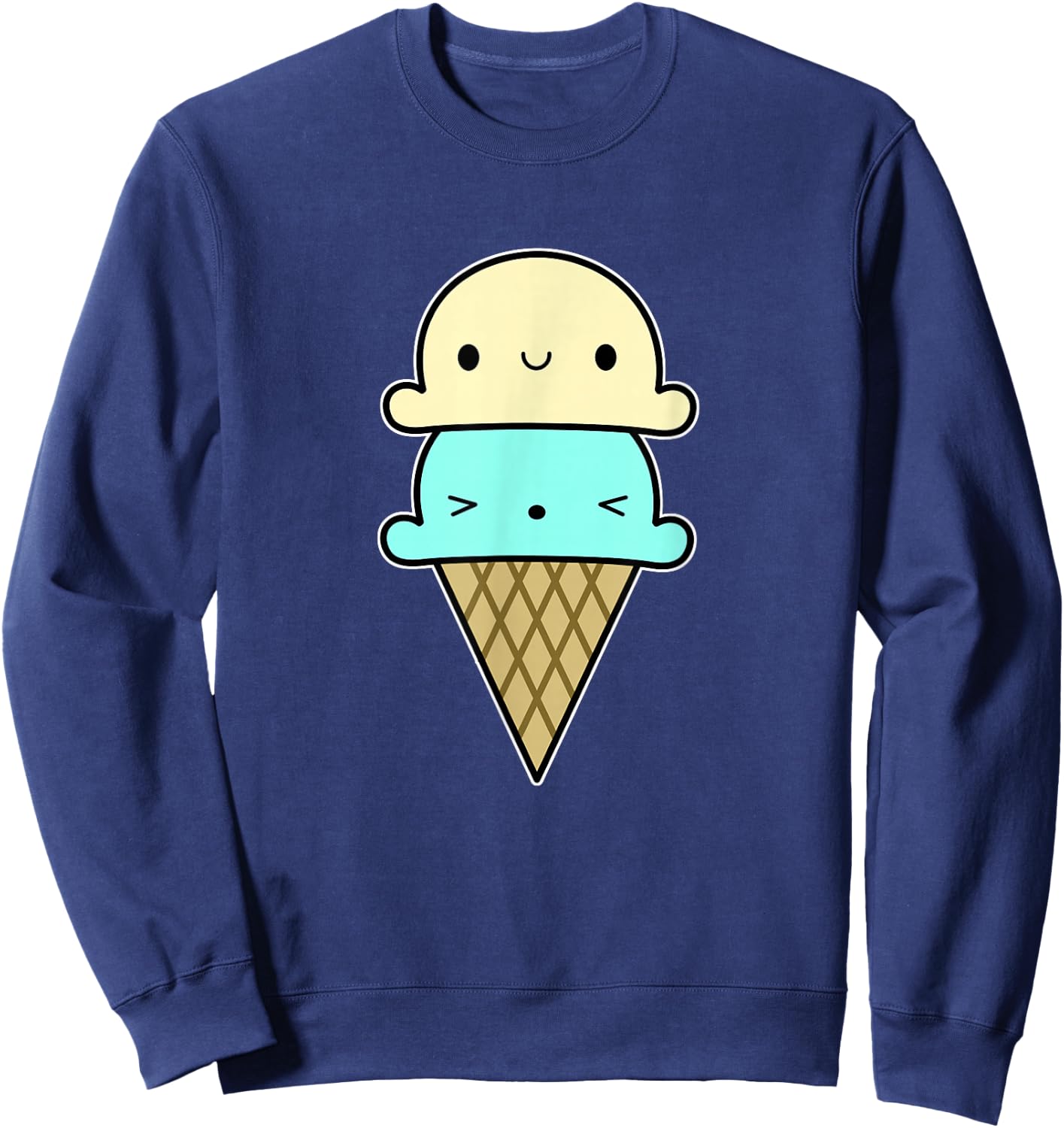 Ice Cream Shirt Kids Toddler Girls and Boys Sweatshirt - Sweatshirt | Navy