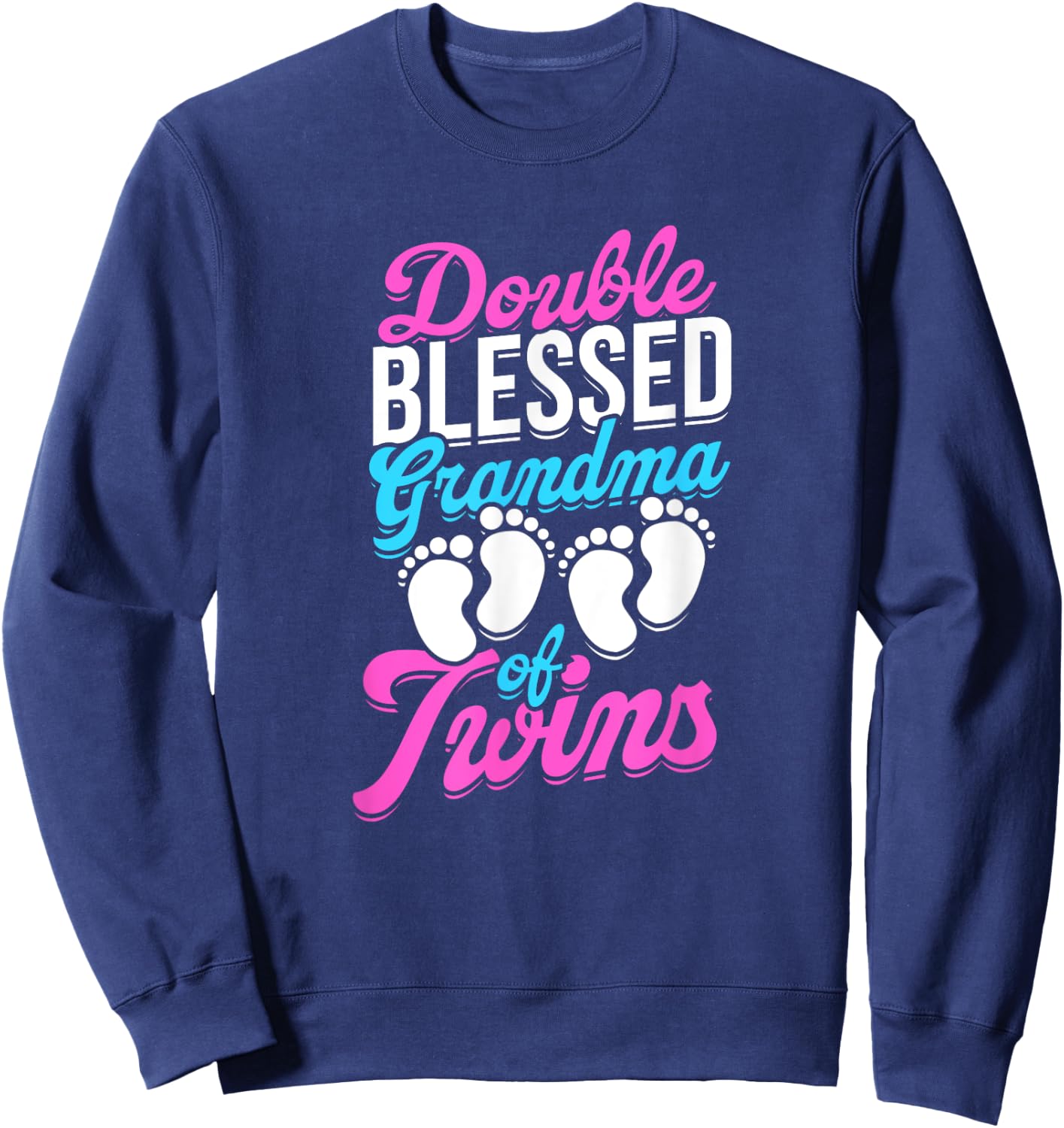 Double blessed grandma of twins - Family Spoiling Grandma Sweatshirt - Sweatshirt | Navy