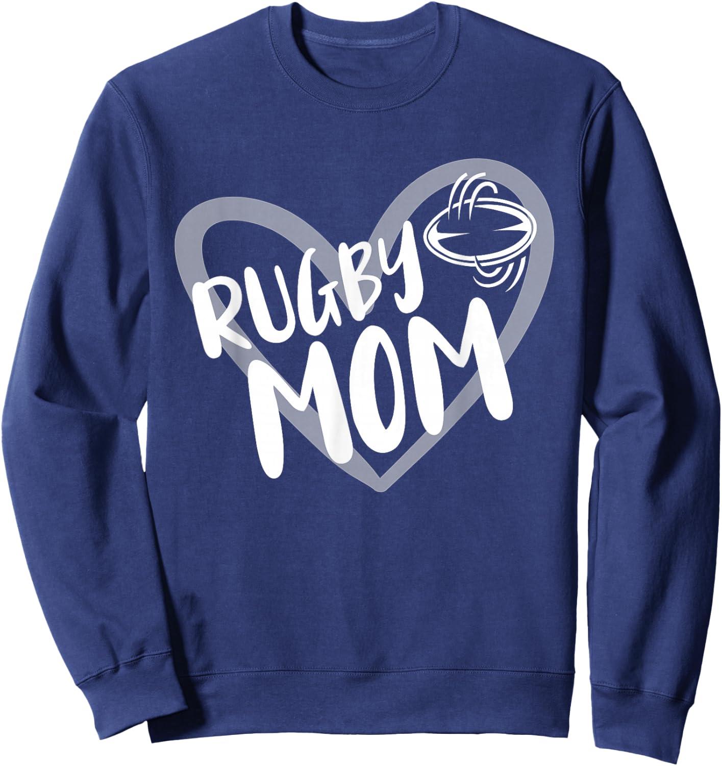 Rugby Mom Heart Sweatshirt - Sweatshirt | Navy