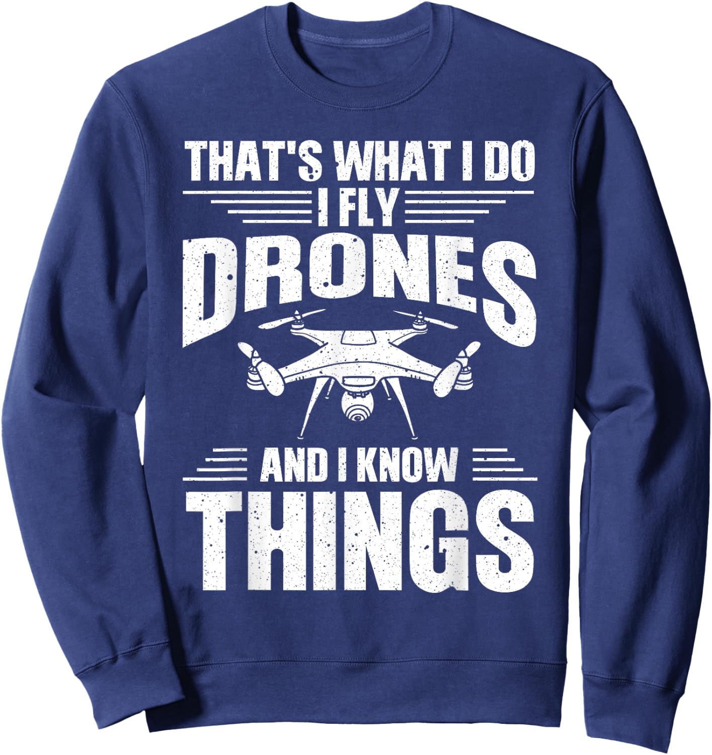 Funny Drone Art Women Boys Drone Racing Drone Pilot Sweatshirt - Sweatshirt | Navy