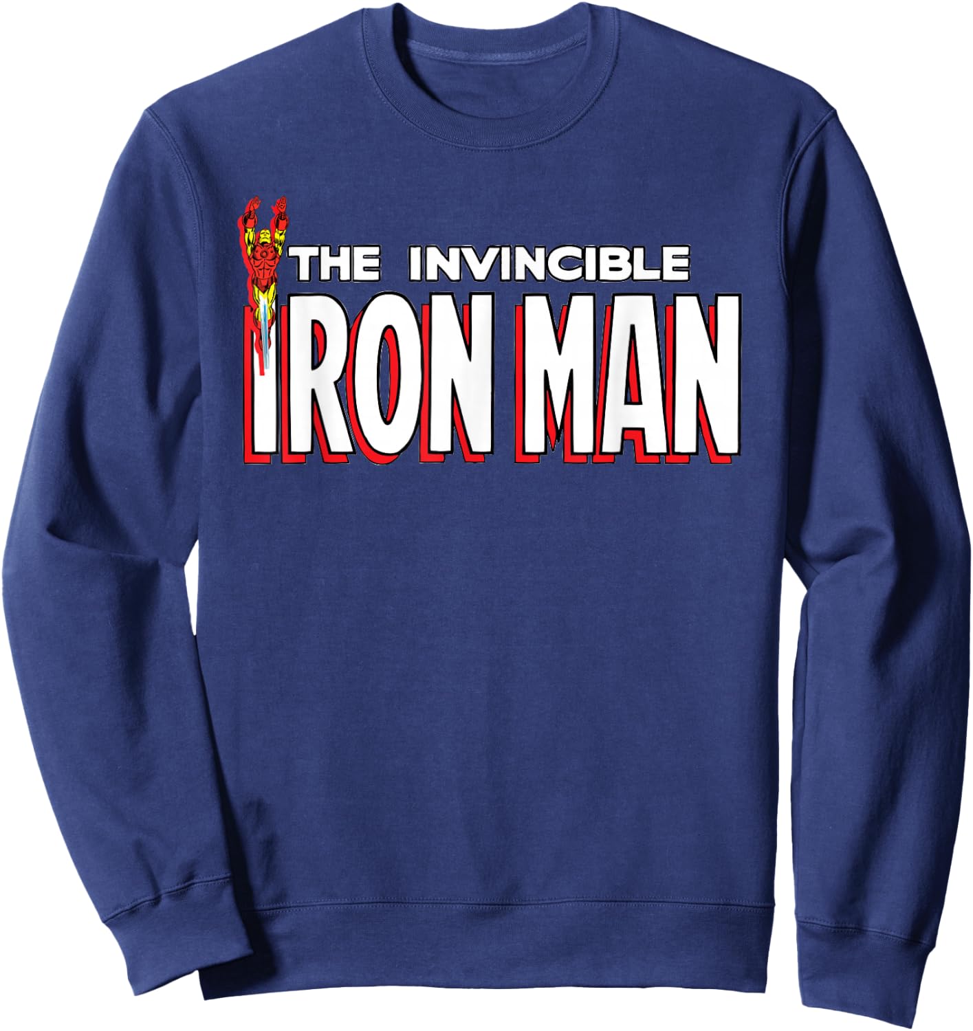 Marvel The Invincible Iron Man Retro Comic Book Sweatshirt - Sweatshirt | Navy