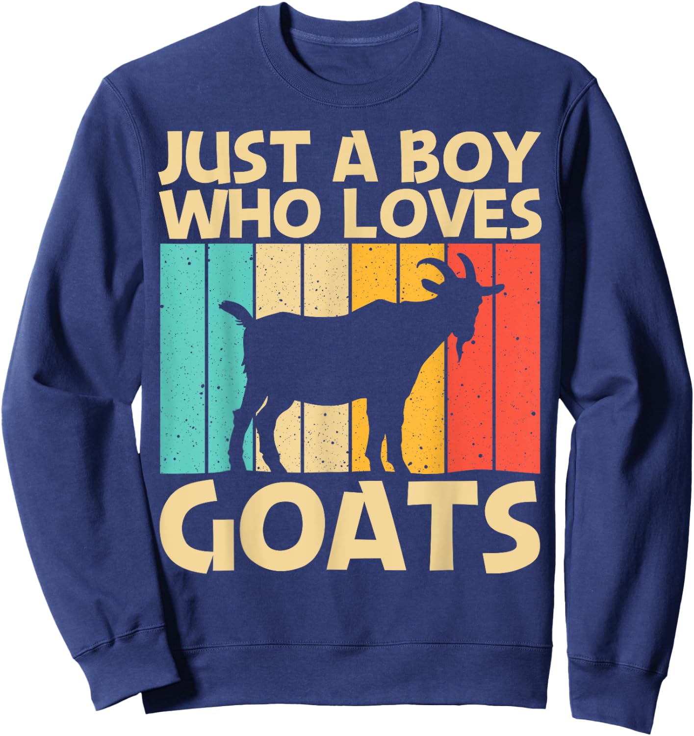 Cool Goat Design For Boys Kids Goat Farmer Farming Lovers Sweatshirt - Sweatshirt | Navy