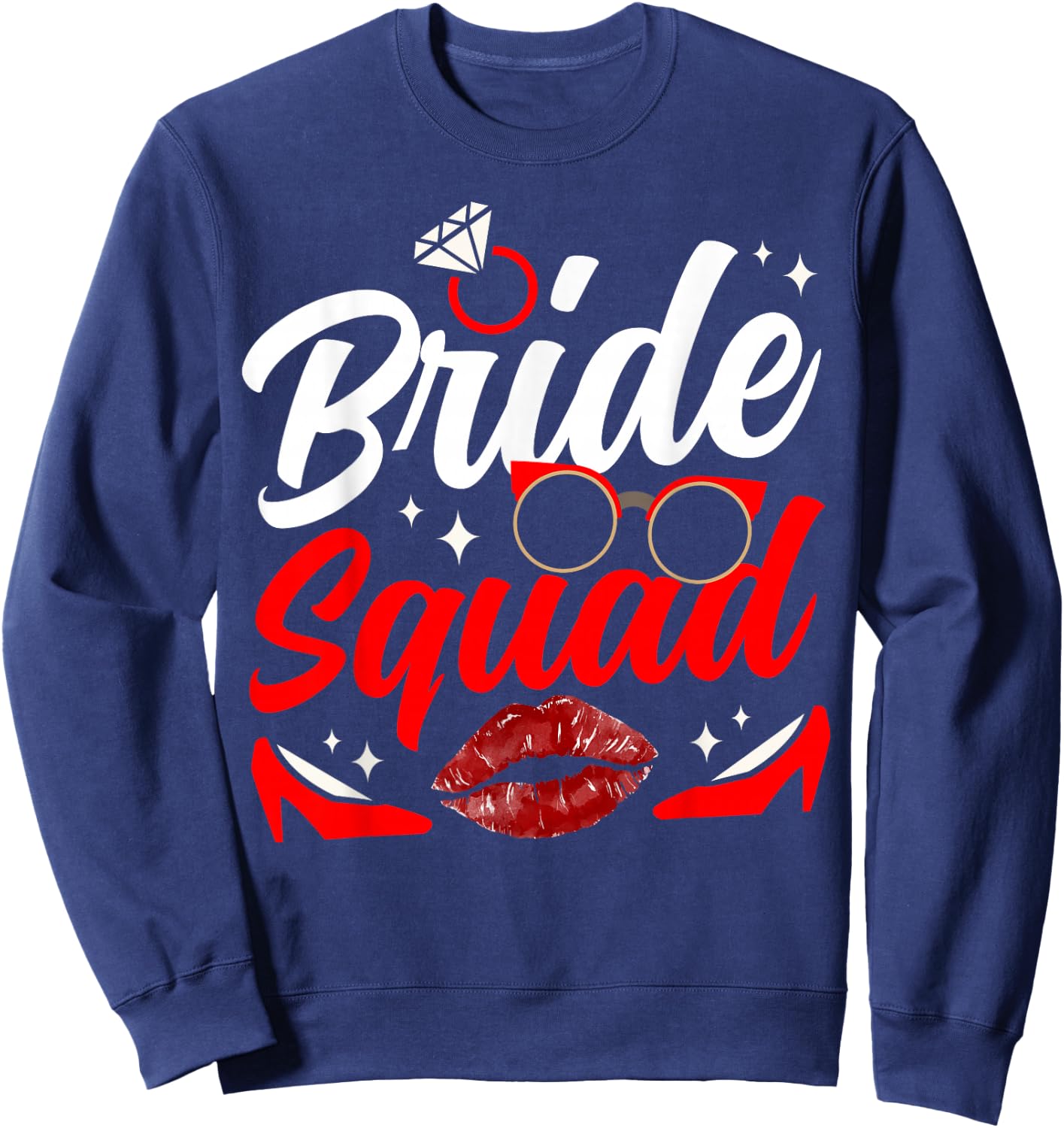 Bride Squad Bachelorette Wedding Party Cute Sweatshirt - Sweatshirt | Navy
