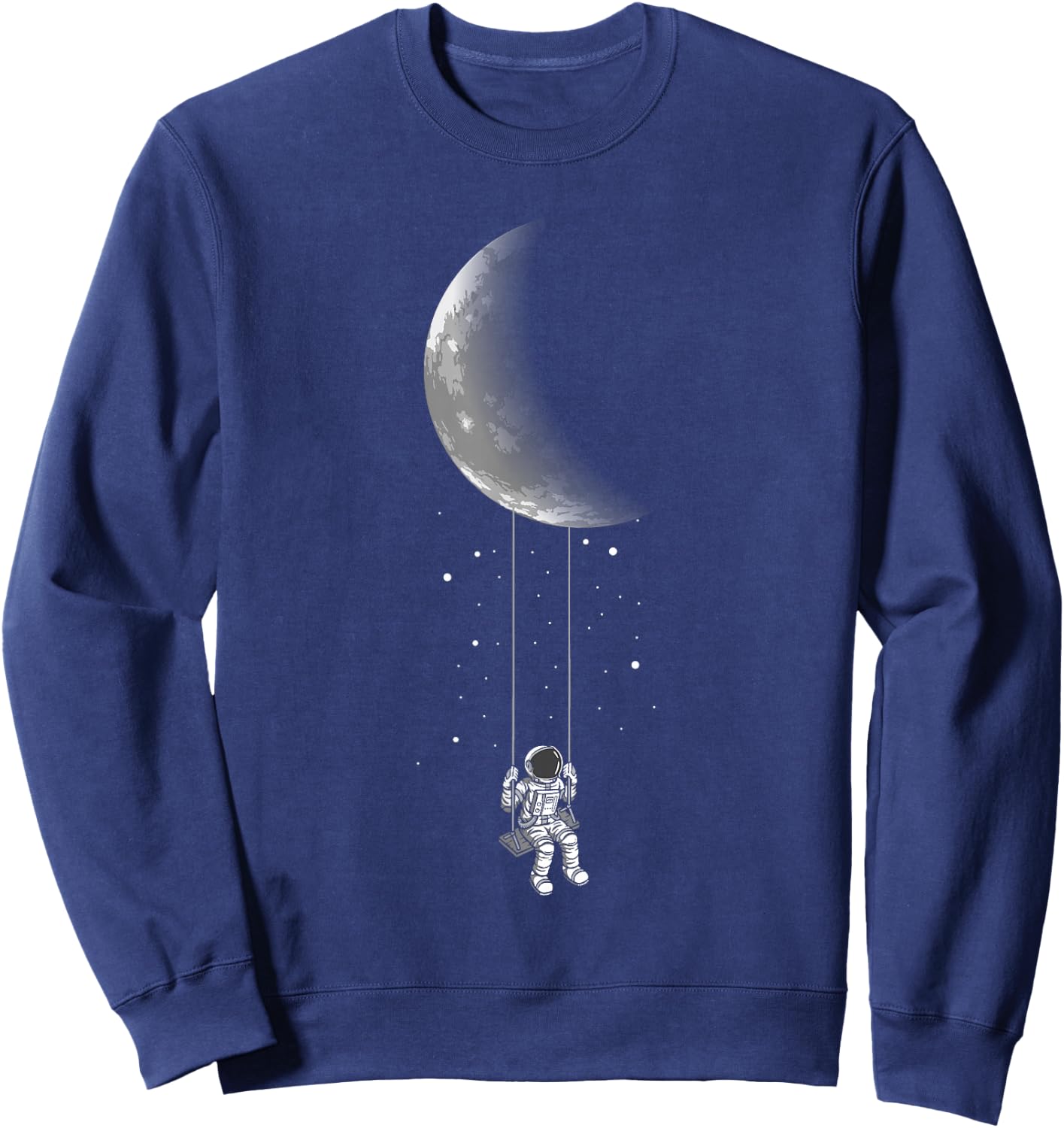 Moon Swing - Stars Galaxy Astronaut Universe Space Sweatshirt - Sweatshirt | Navy