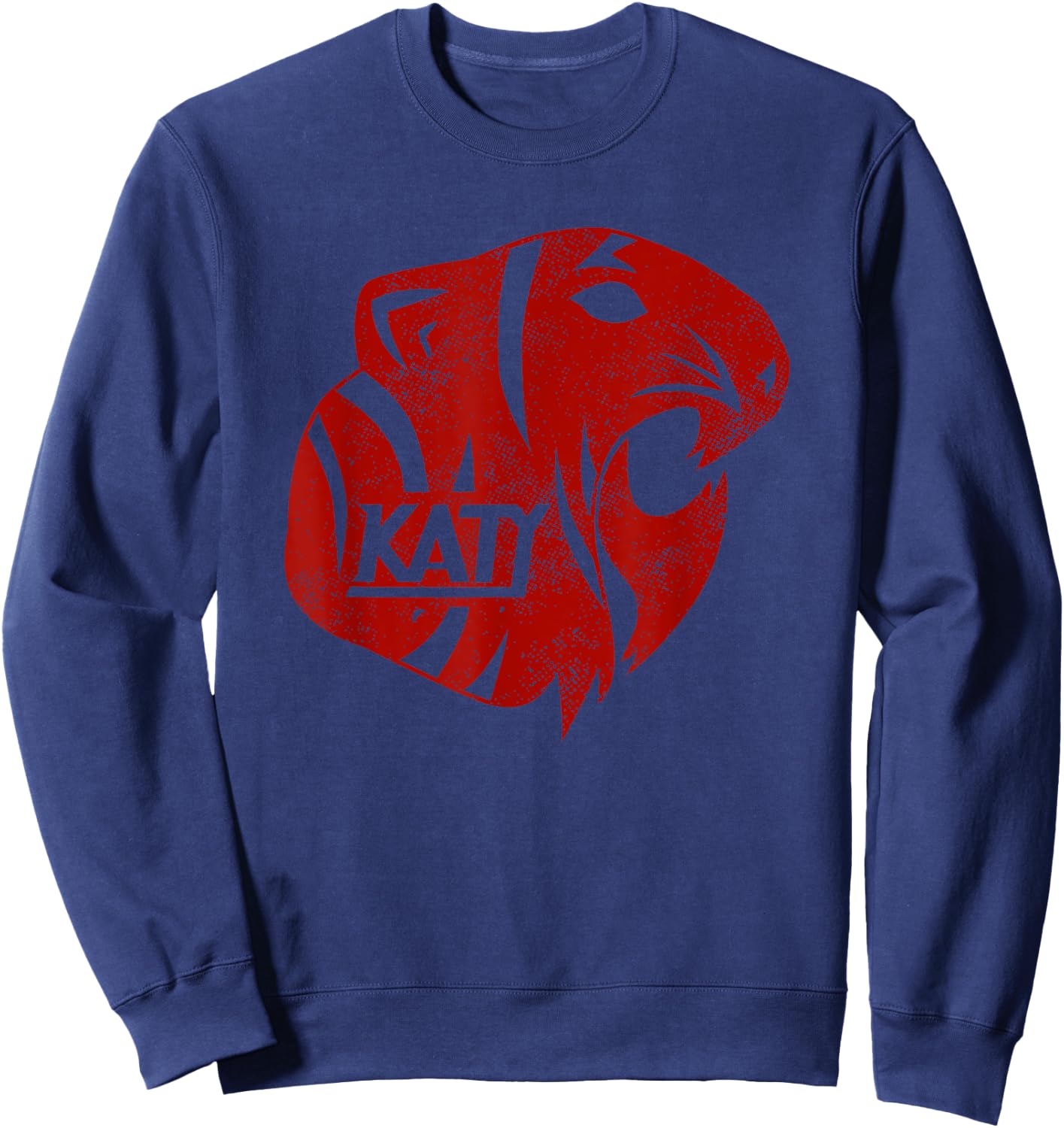 Katy Tigers, Katy, Texas Distressed Sweatshirt - Sweatshirt | Navy
