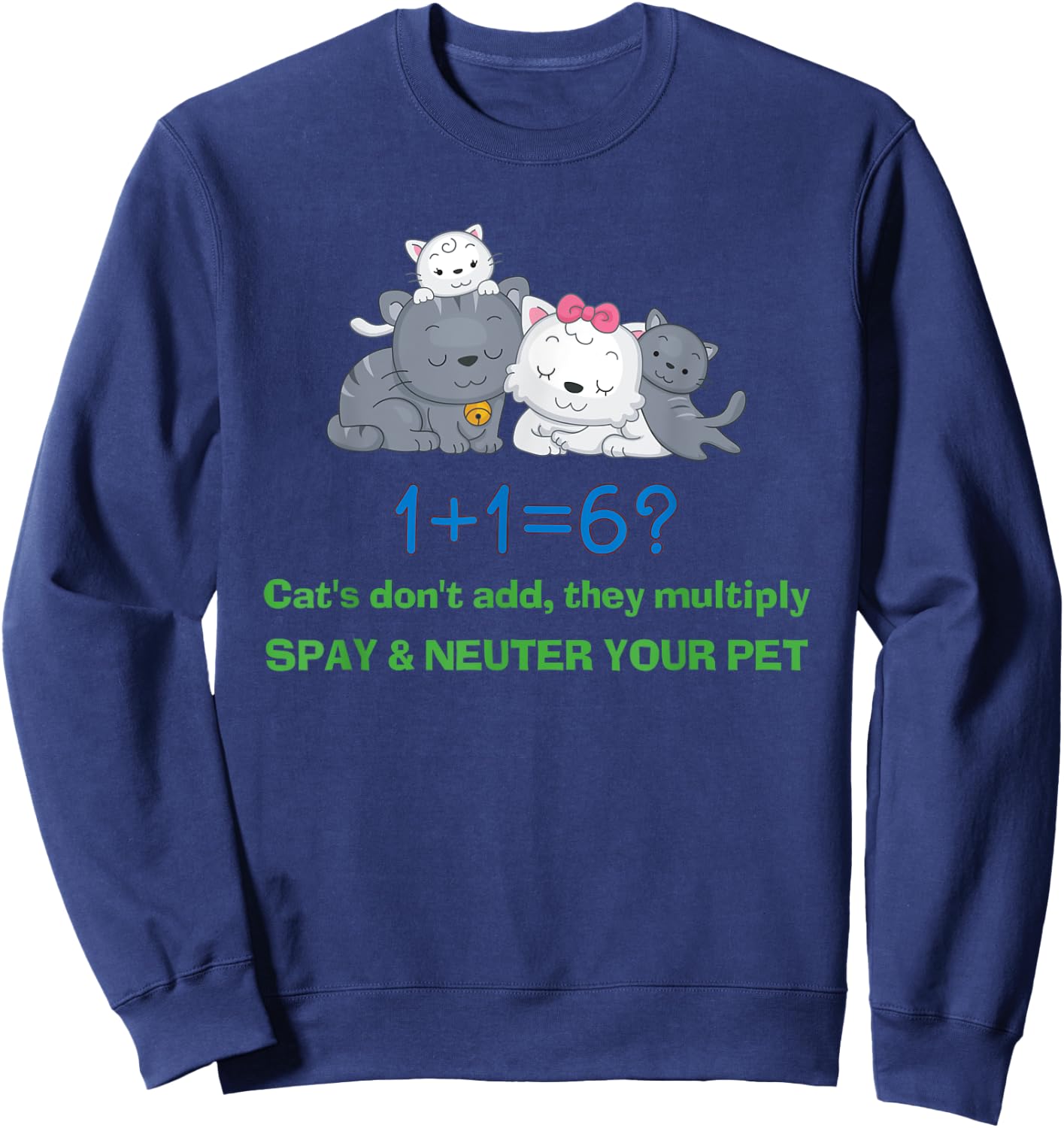 Lucky Dog Animal Rescue - Spay and Neuter Women Girls Kids Sweatshirt - Sweatshirt | Navy