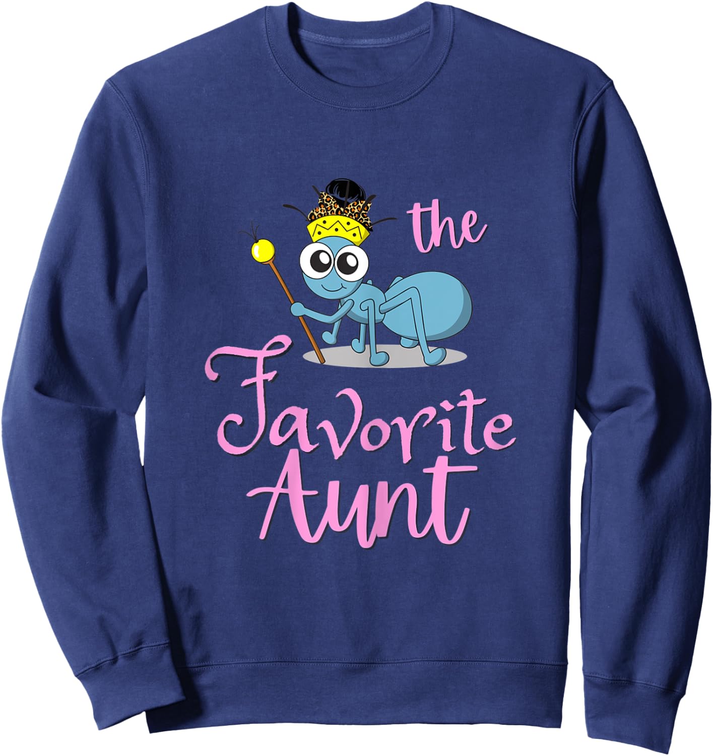 FAVORITE Ant Aunt shirt. Messy bun Sweatshirt - Sweatshirt | Navy