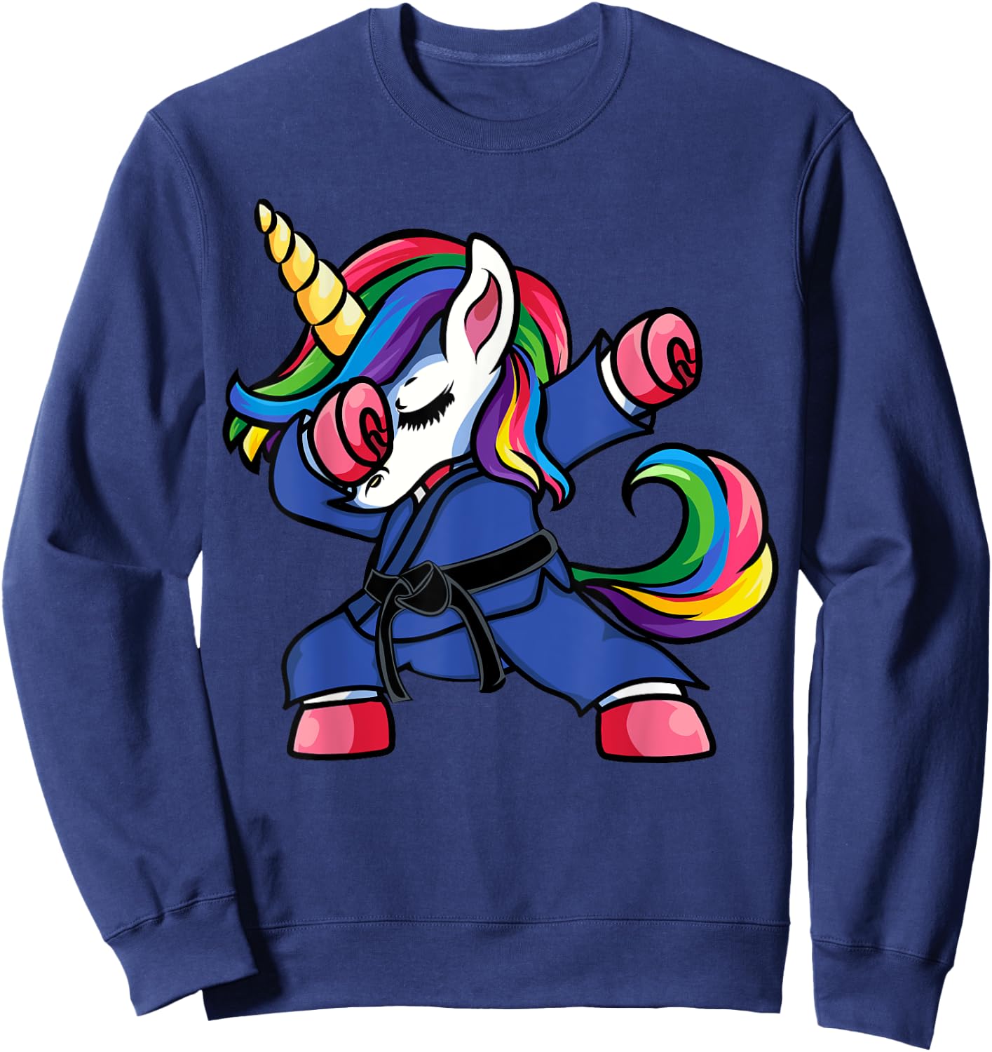 Dabbing Unicorn Brazilian Jiu Jitsu Mom , BJJ Women Girls Sweatshirt - Sweatshirt | Navy