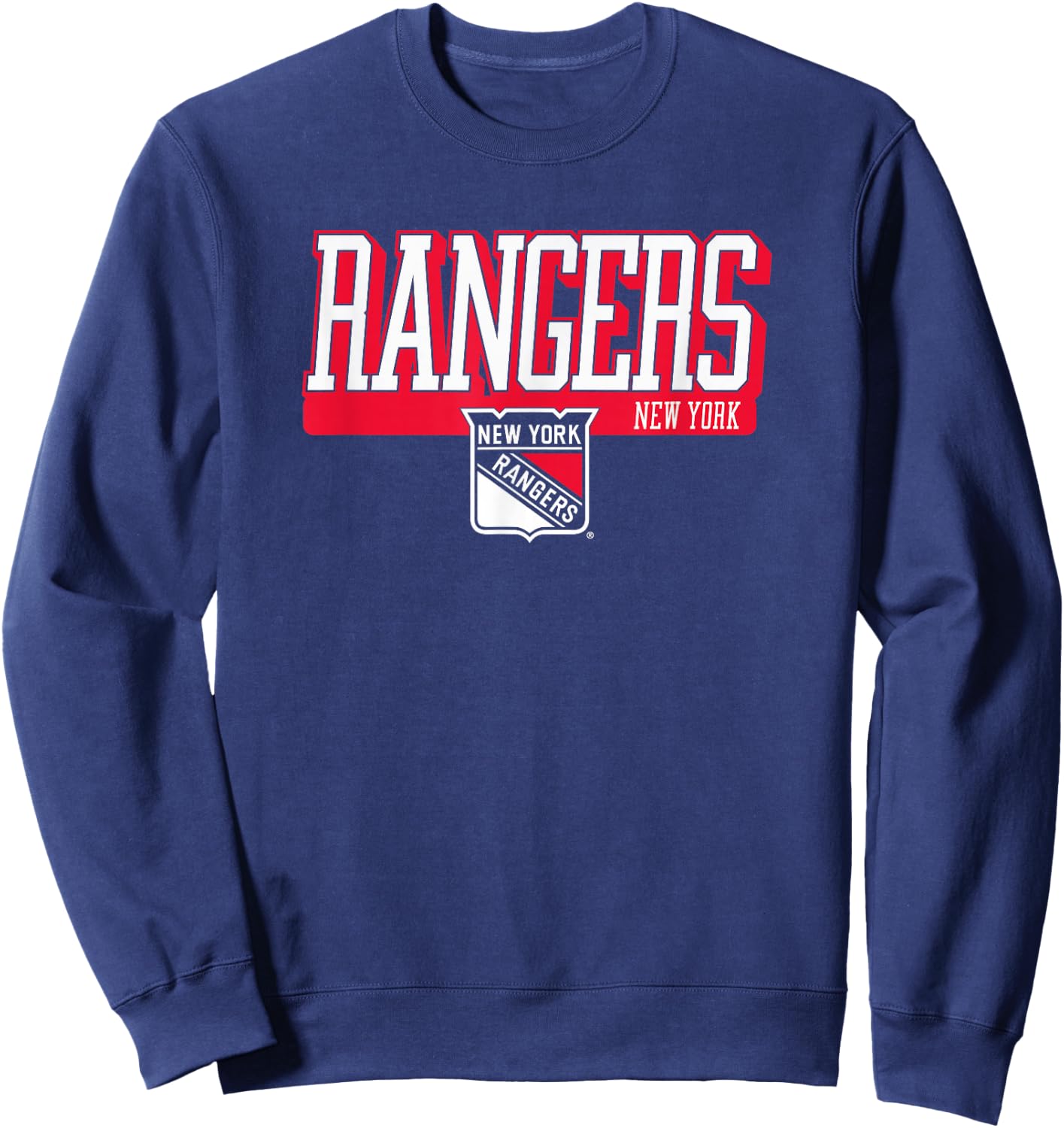 New York Rangers Faceoff Royal Blue Officially Licensed Sweatshirt - Sweatshirt | Navy