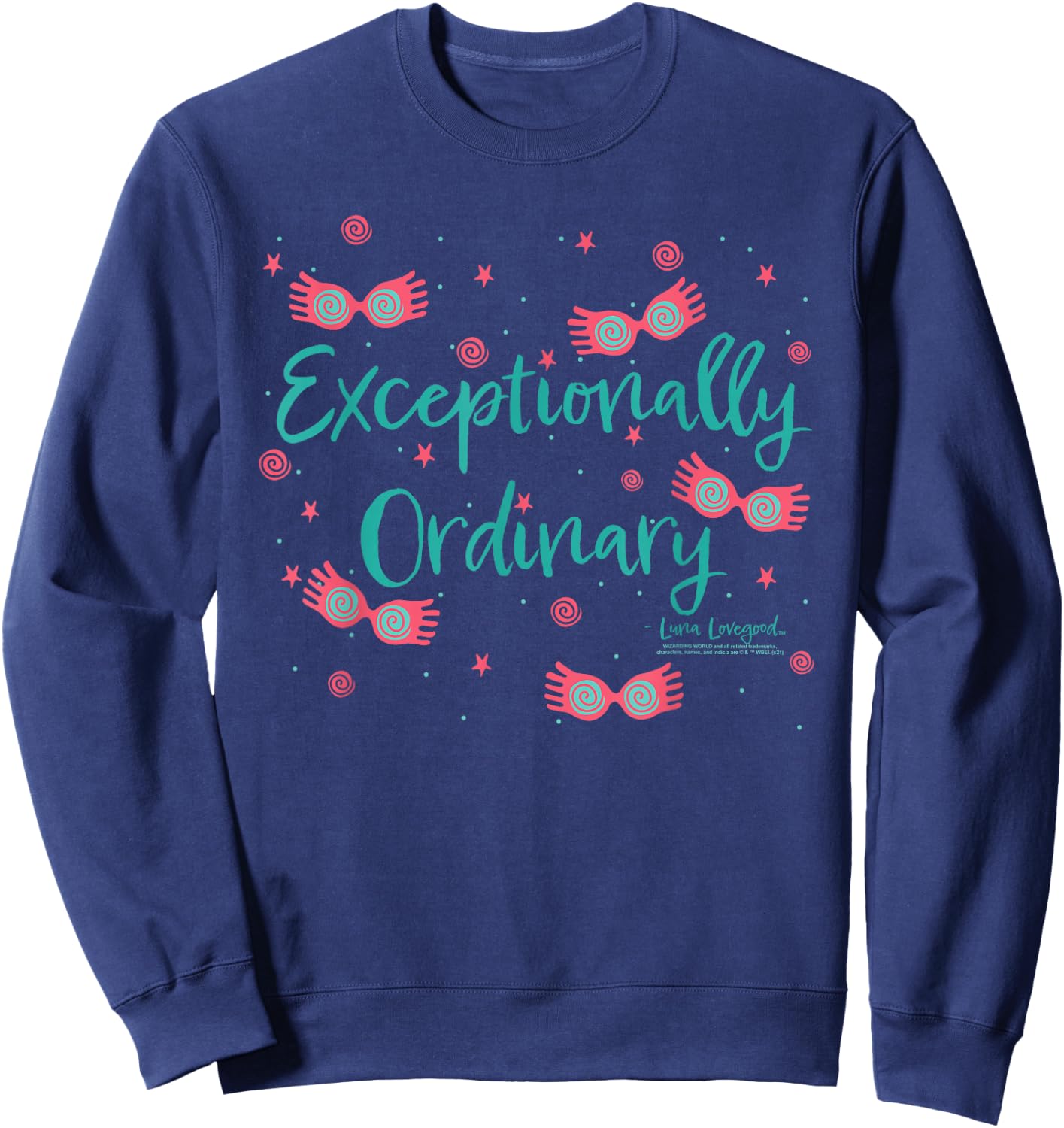 Harry Potter Floating Luna Lovegood Glasses Sweatshirt - Sweatshirt | Navy