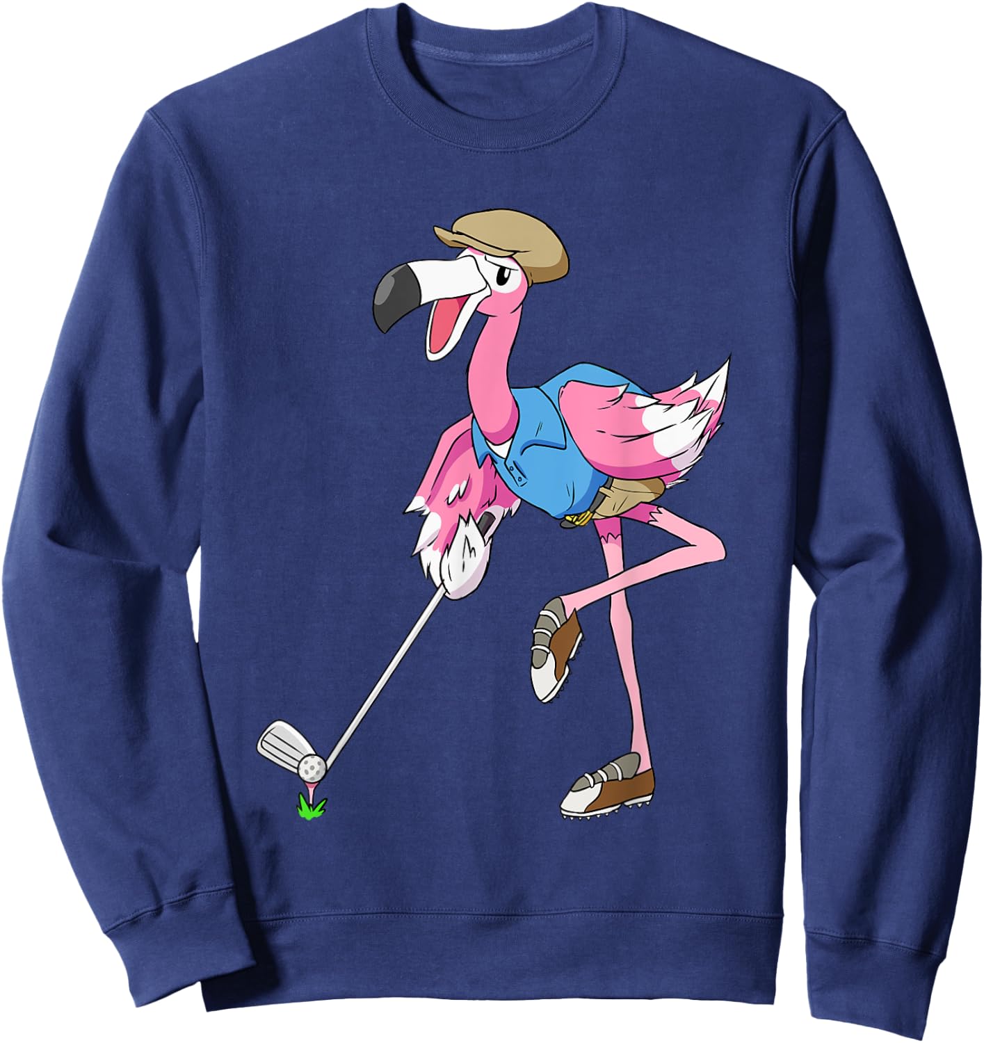 Flamingo Golf Vacation Shirt Funny Golfing Club Sweatshirt - Sweatshirt | Navy