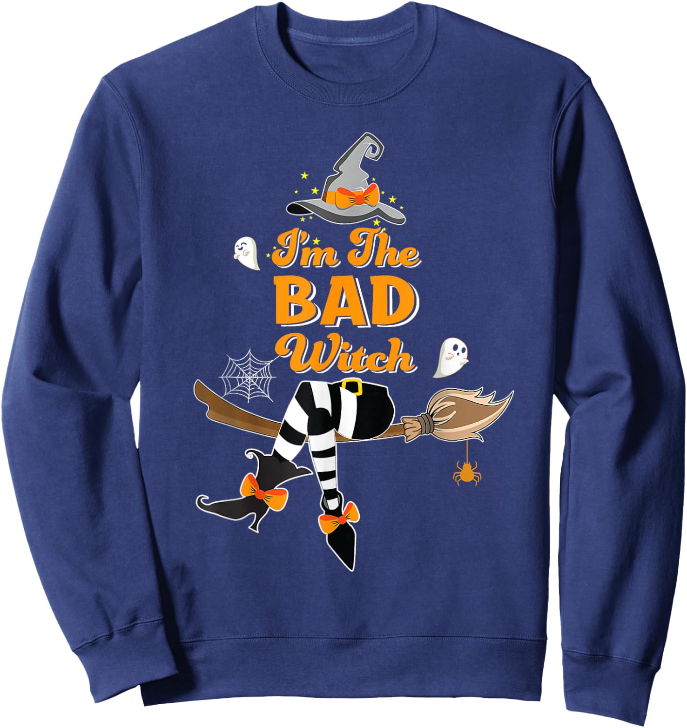I'm the Bad Witch Costume Halloween Matching Group Sweatshirt - Sweatshirt | Navy