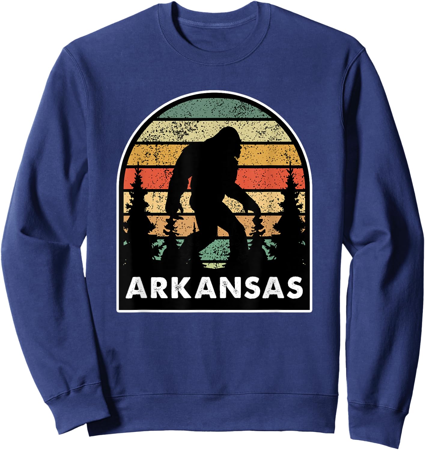 Arkansas and a Bigfoot, or a Sasquatch Sweatshirt - Sweatshirt | Navy