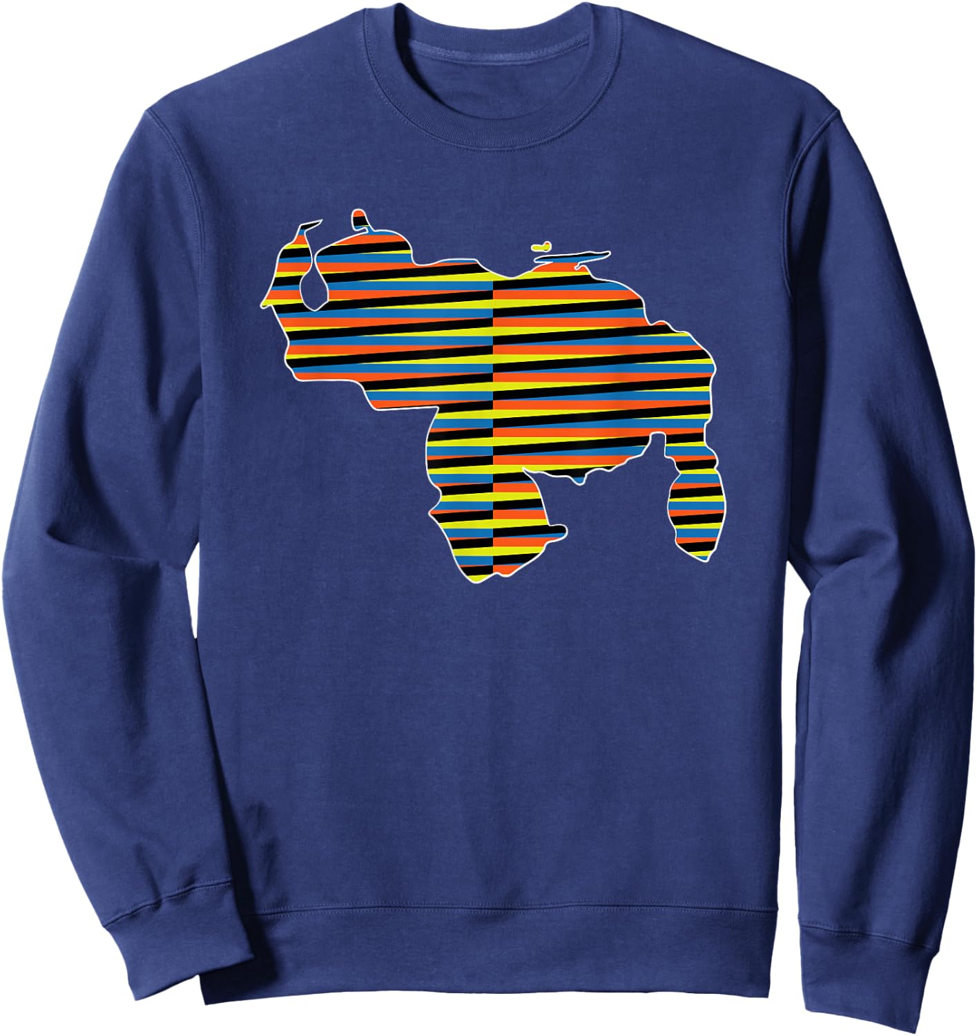 Venezuelan Map - Mapa De Venezuela Multicolor - Chromatic Sweatshirt - Sweatshirt | Navy