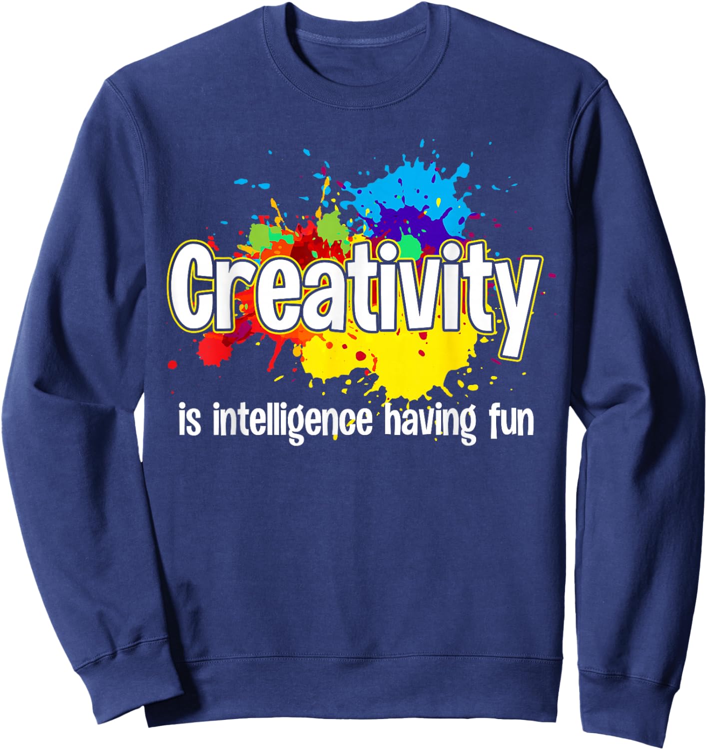 Cute Creativity Art Women Creative Drawing Teacher Sweatshirt - Sweatshirt | Navy