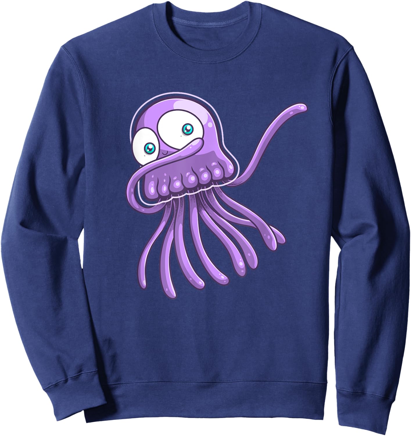 Funny Jellyfish Design For Kids Dab Dance Dabbing Jellyfish Sweatshirt - Sweatshirt | Navy