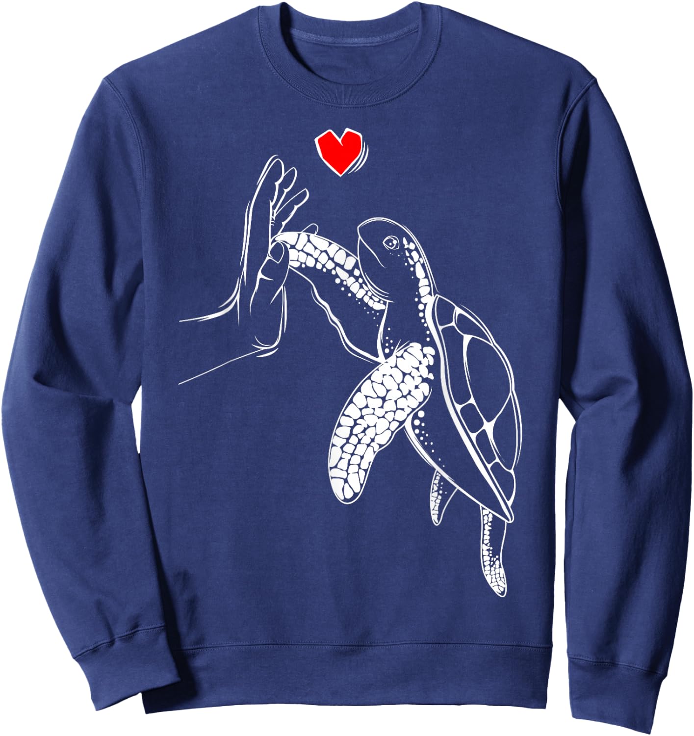 Turtles Love Children Girls Ladies Turtle Sweatshirt - Sweatshirt | Navy