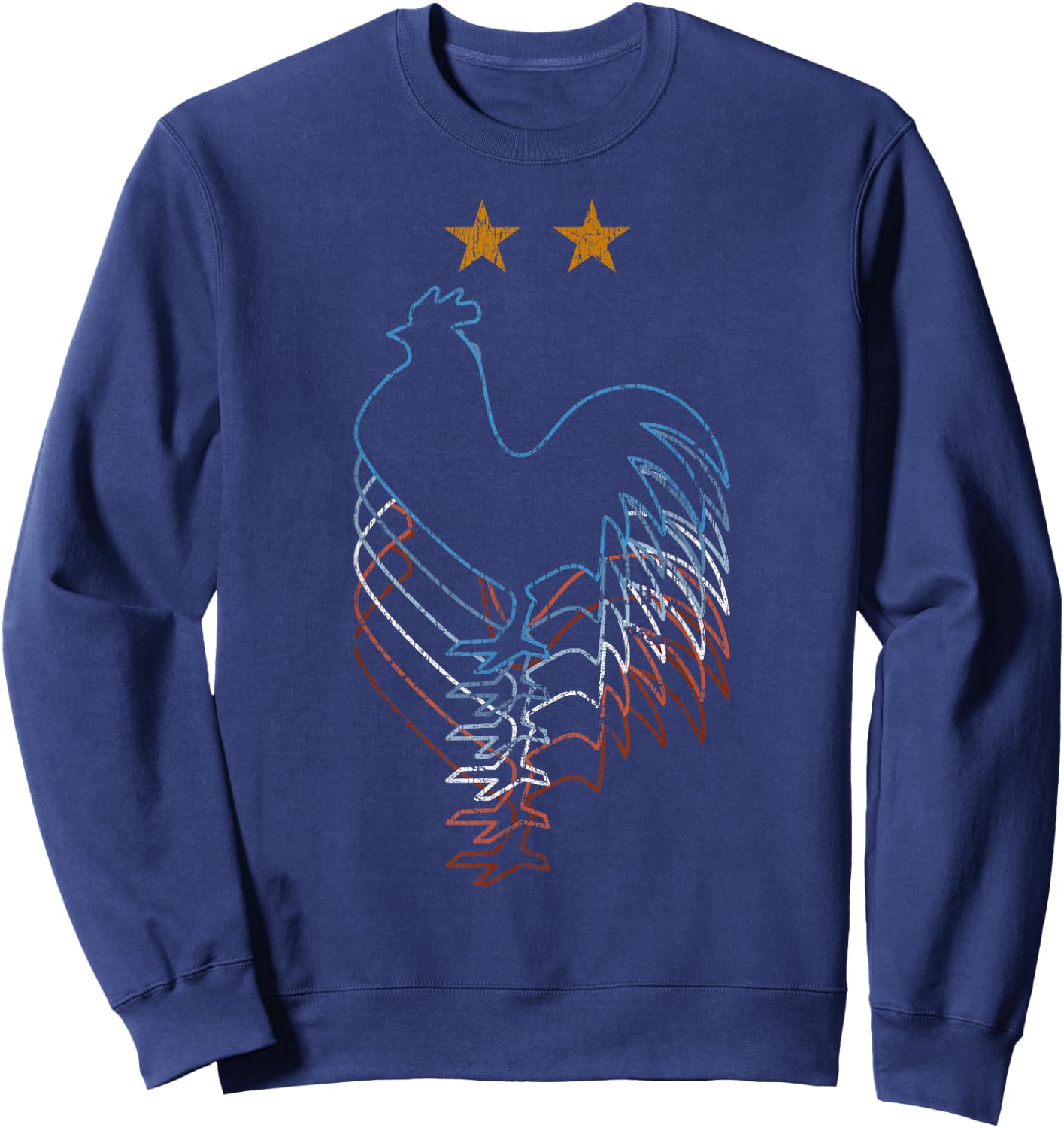 Retro France Soccer Shirt 2018 French Flag ALLEZ LES BLEUS Sweatshirt - Sweatshirt | Navy