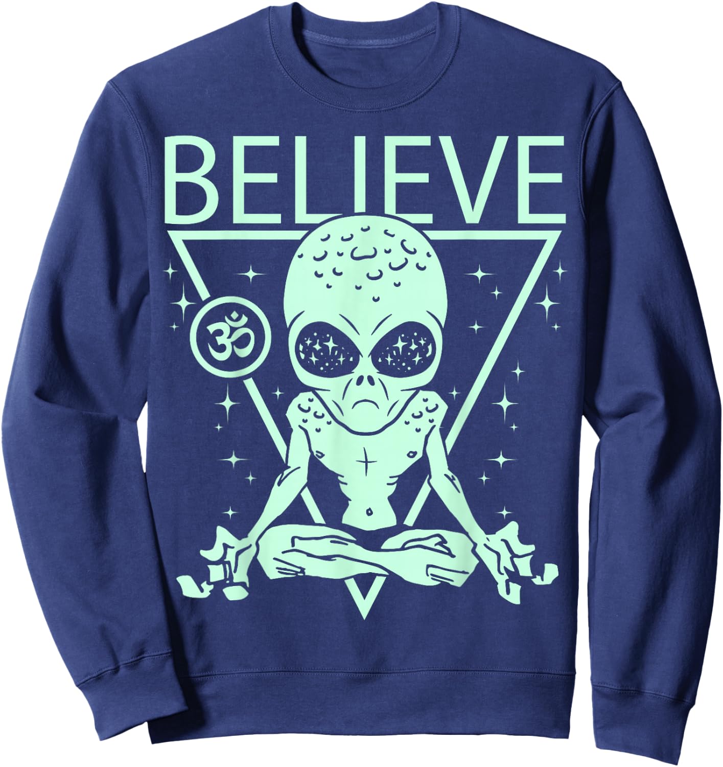 Area 51 Alien Clothing & Aliens Apparel - Believe Alien Sweatshirt - Sweatshirt | Navy