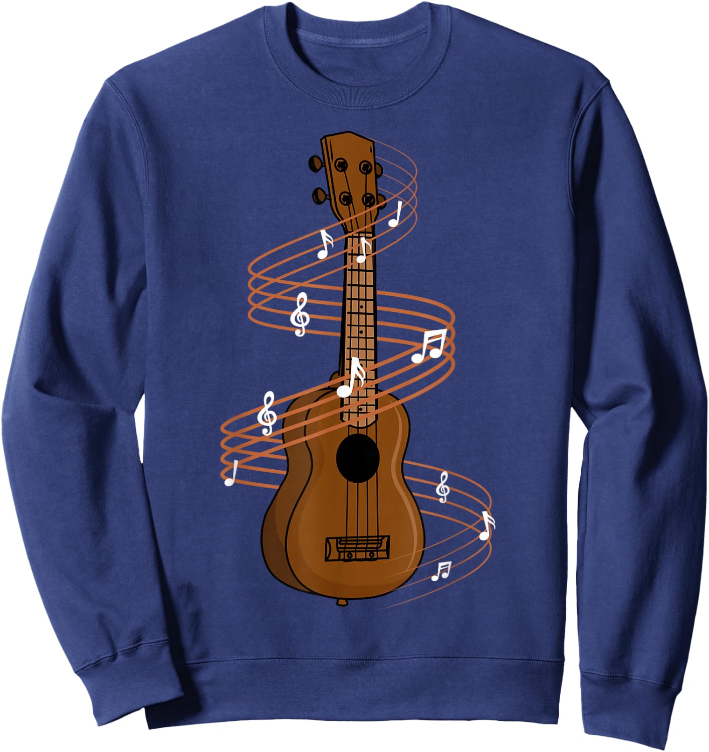 Ukulele Four String Instrument Sweatshirt - Sweatshirt | Navy