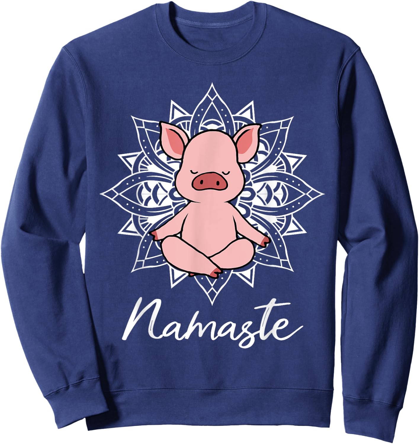 Pig yoga for a yoga workout fan Sweatshirt - Sweatshirt | Navy