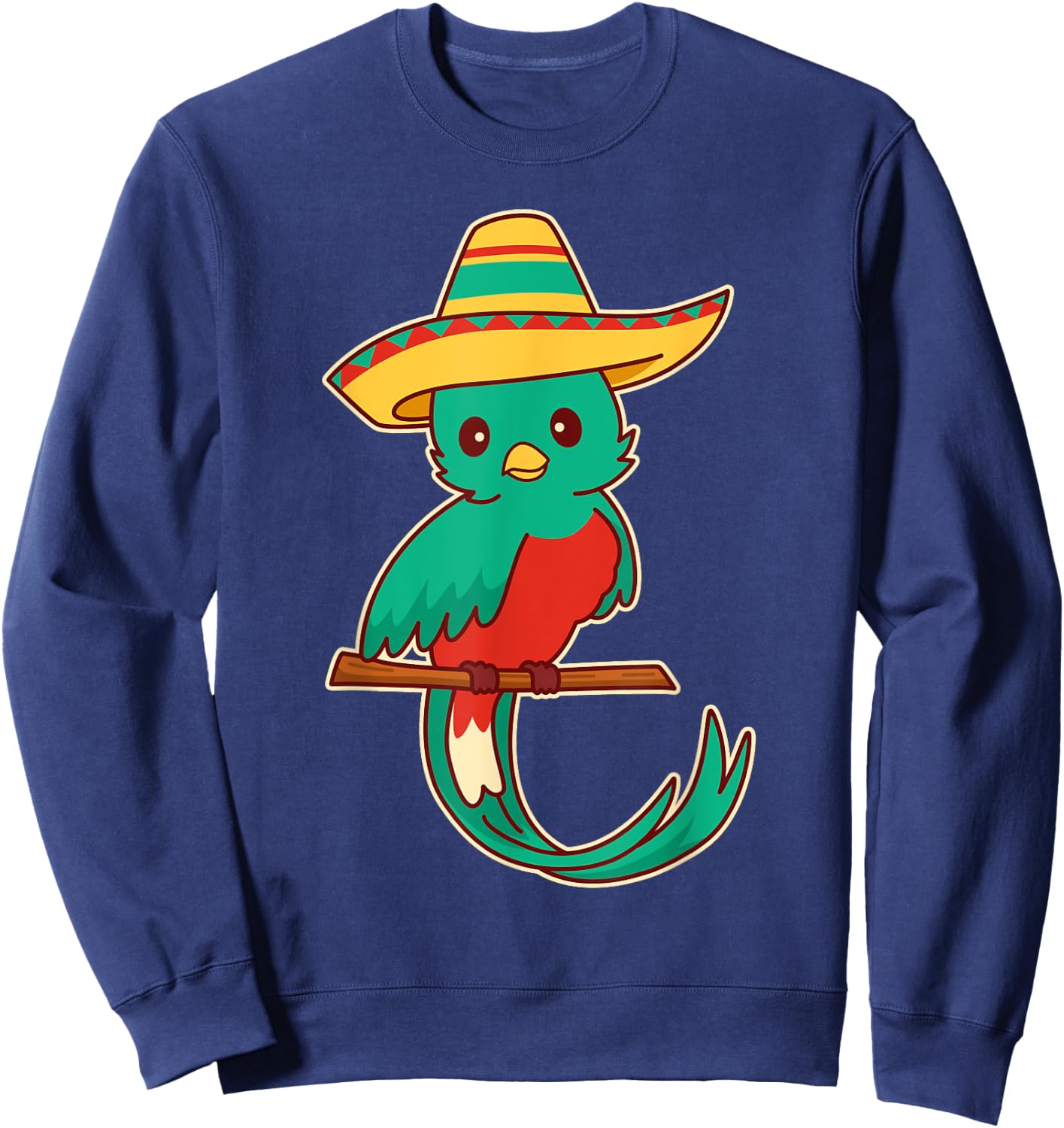 Guatemala Quetzal Bird With Sombrero - Quetzals Sweatshirt - Sweatshirt | Navy