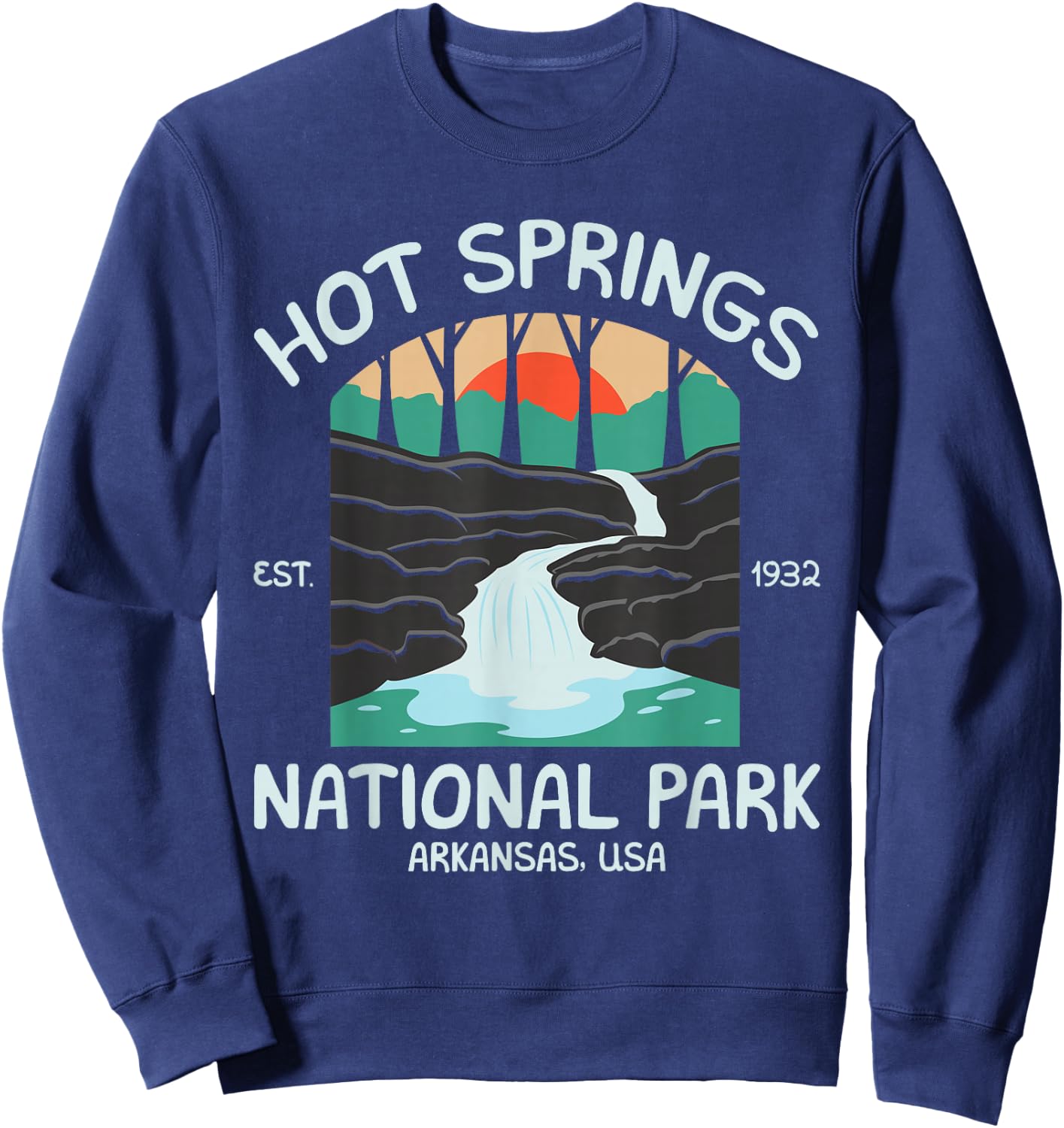 Hot Springs US National Park Arkansas Gift Sweatshirt - Sweatshirt | Navy