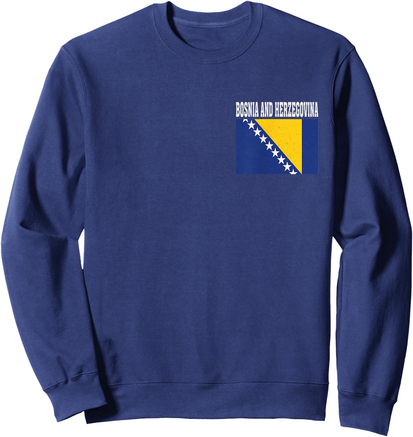Bosnia and Herzegovina Flag Patriotic National Souvenir Sweatshirt - Sweatshirt | Navy