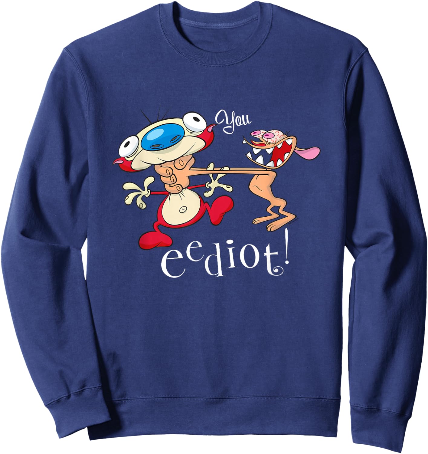 Ren & Stimpy You Eediot Sweatshirt - Sweatshirt | Navy