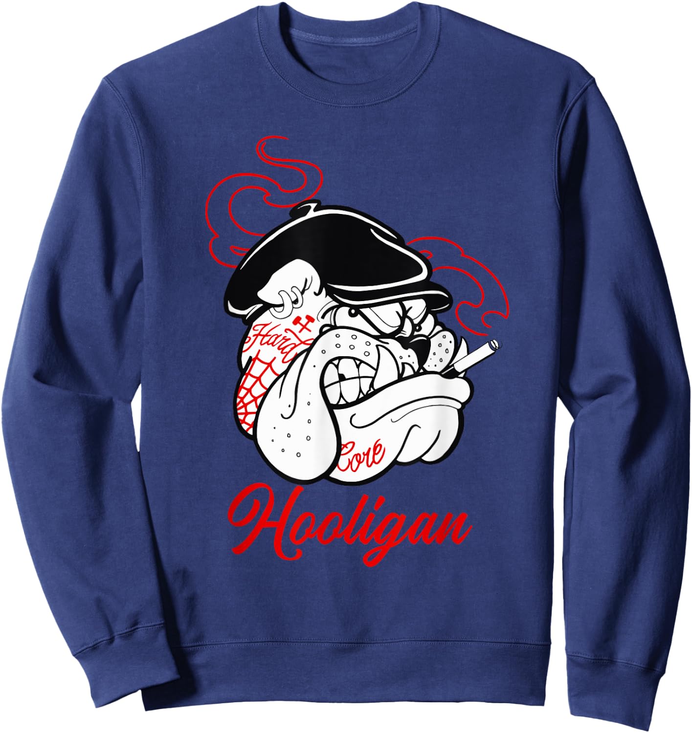 New York Hardcore Bulldog Hooligan Street Punk Revolution Women Sweatshirt - Sweatshirt | Navy