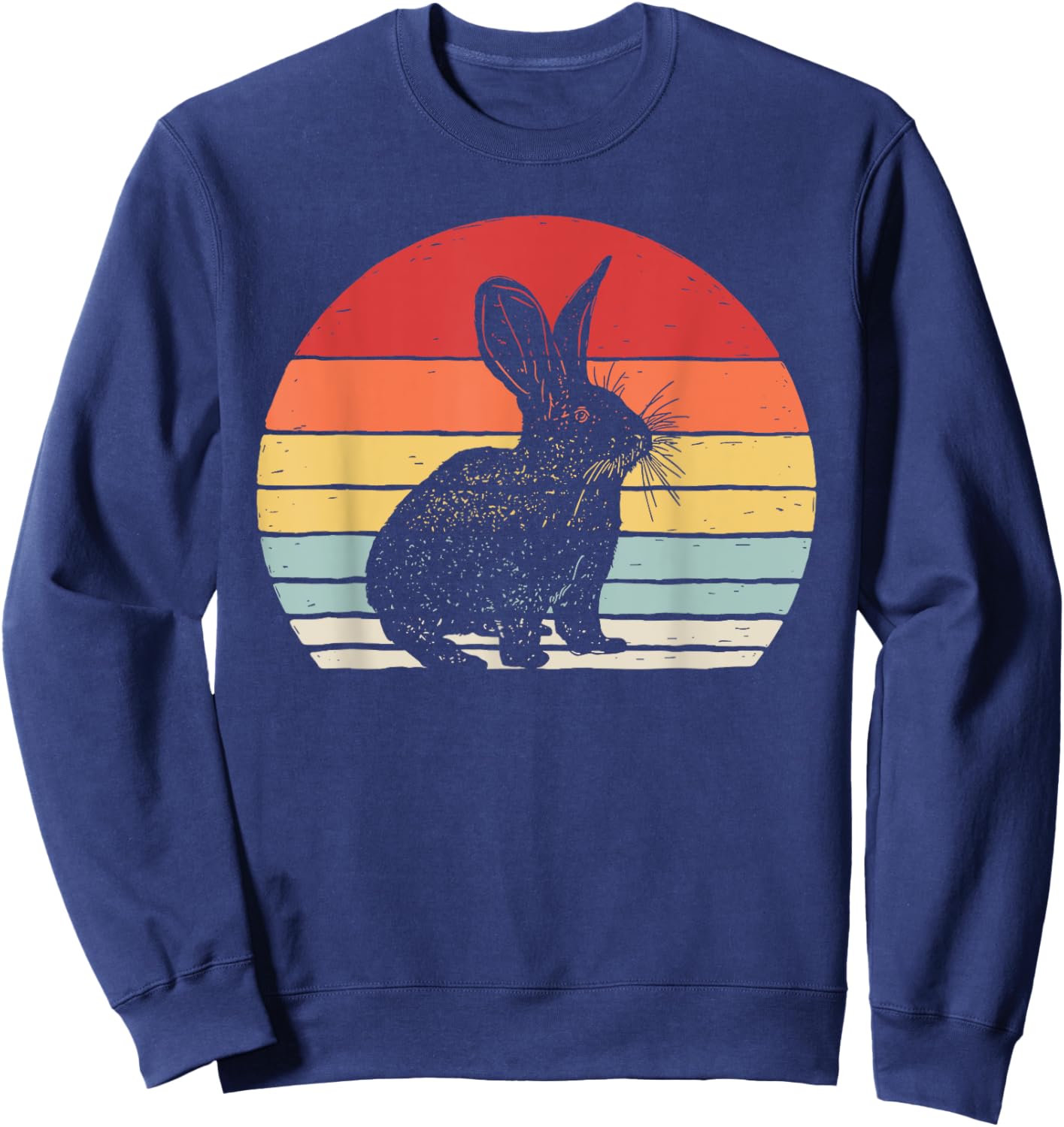 Vintage Retro Rabbit Sweatshirt - Sweatshirt | Navy