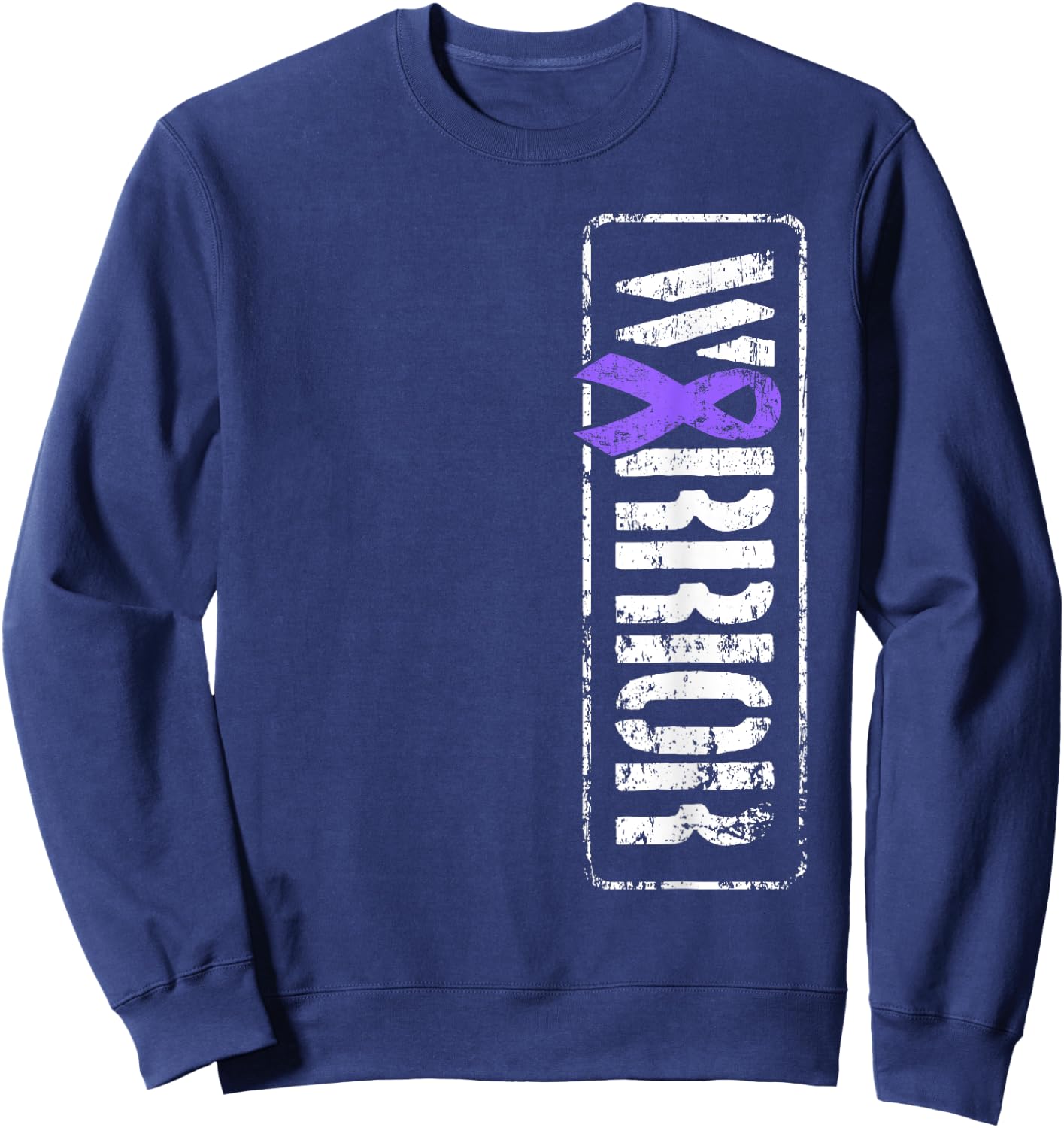 Hodgkins Lymphoma Warrior - Military-Style Awareness Sweatshirt - Sweatshirt | Navy