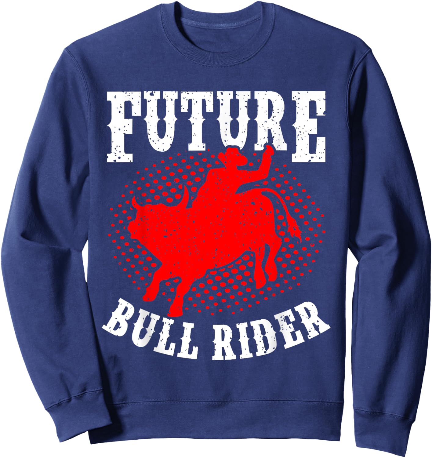 Future Bull Rider Bull Riding Mechanical Rodeo Boys Kids Sweatshirt - Sweatshirt | Navy