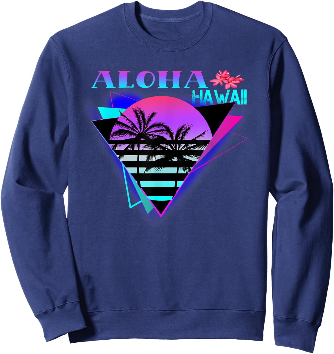 Aloha Hawaii Island Palm Beach Men Women Sweatshirt - Sweatshirt | Navy