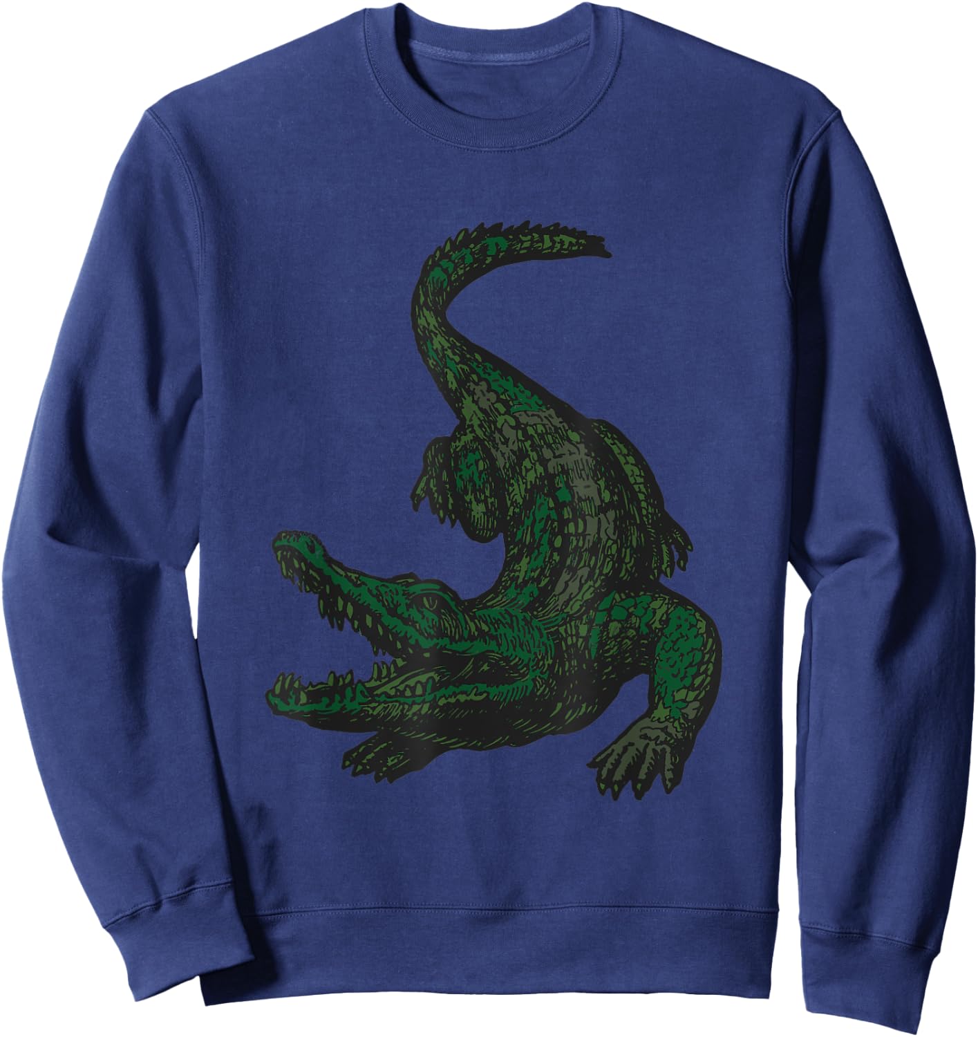 Military Alligator Camo Crocodile Veteran Sweatshirt - Sweatshirt | Navy