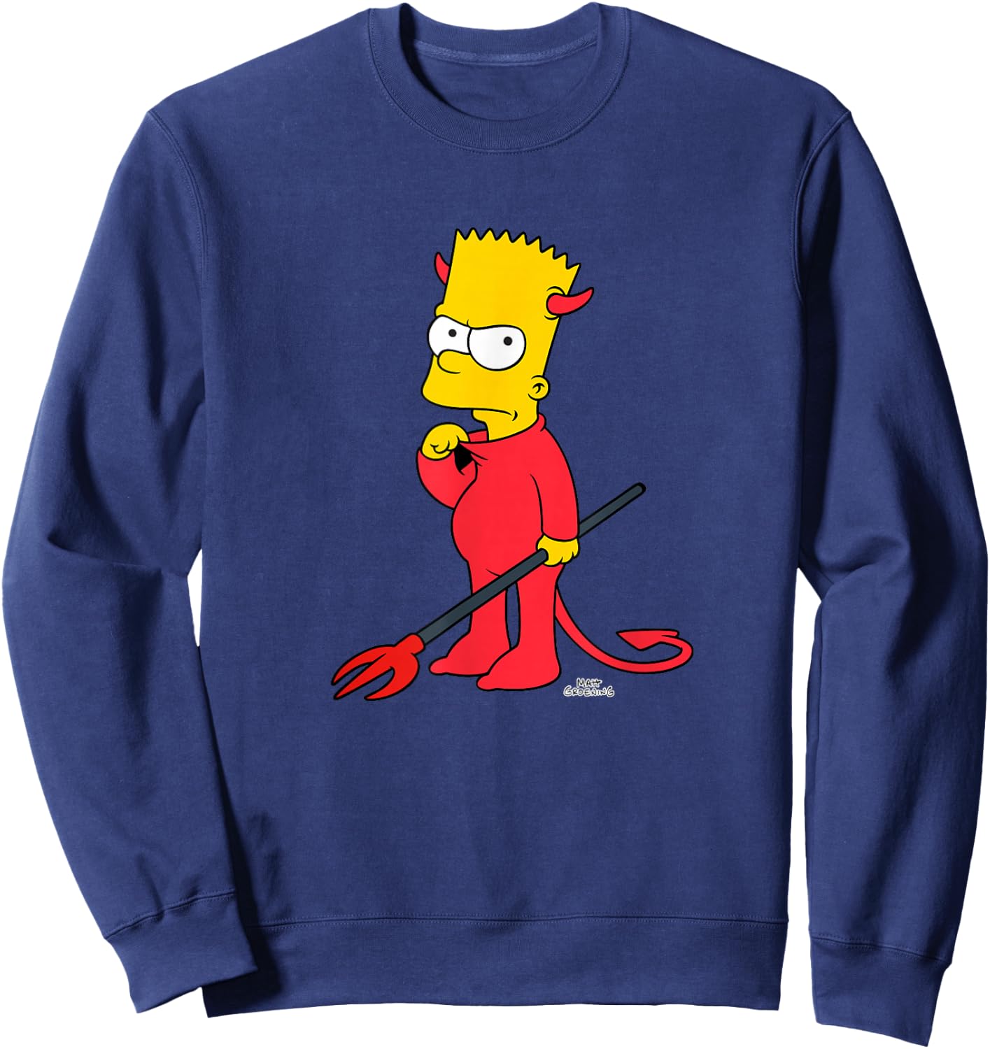 The Simpsons Bart Devil Suit Treehouse of Horrors Halloween Sweatshirt - Sweatshirt | Navy