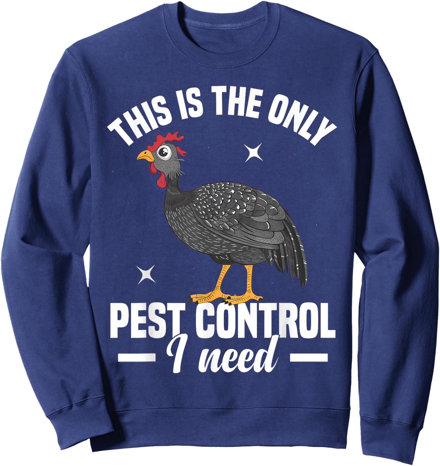 Guinea Hen Chicks Stuffed Animal Hen Farming Guinea Fowl Sweatshirt - Sweatshirt | Navy